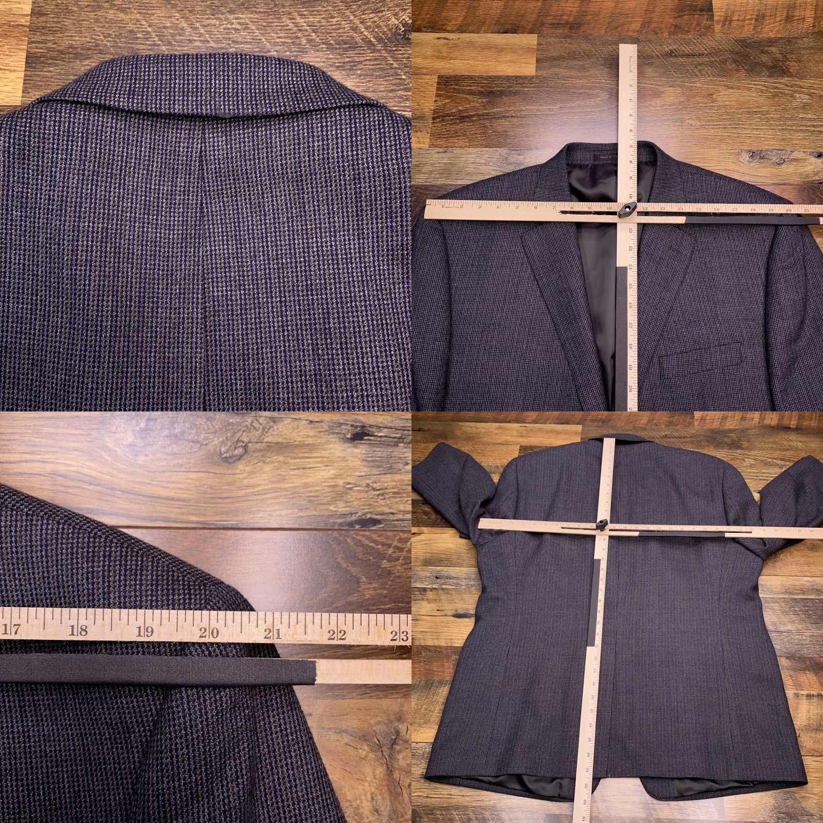Chaps Chaps Sport Coat Mens 48R Blue Plaid Blazer Wool Size 48R - 8 Thumbnail