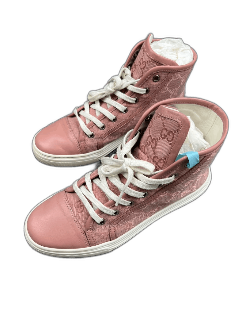 Gucci Pink High-Top Sneakers Size 36.5