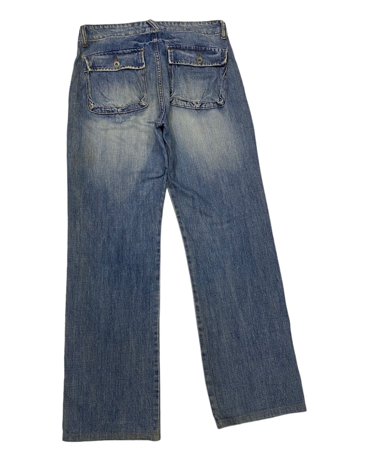 Japanese Brand × Sassafras 🔥GLOBAL WORK WIDE DISTRESSED DENIM JEANS Size US 30 / EU 46 - 4 Thumbnail