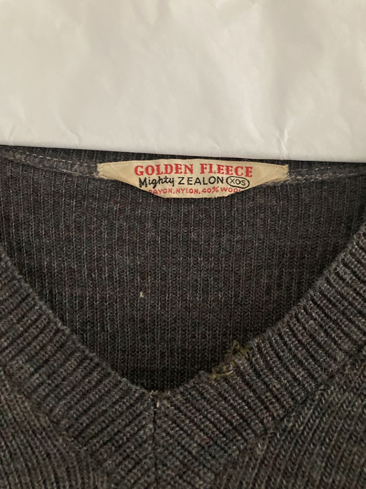 Vintage Golden Fleece v neck sweater Size US L / EU 52-54 / 3 - 3 Thumbnail