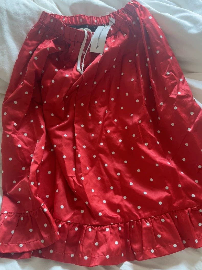 Comme des Garcons Comme Des Garcons size S Red satin polka-dot skirt Size 24" / US 00 / IT 34 - 1 Thumbnail