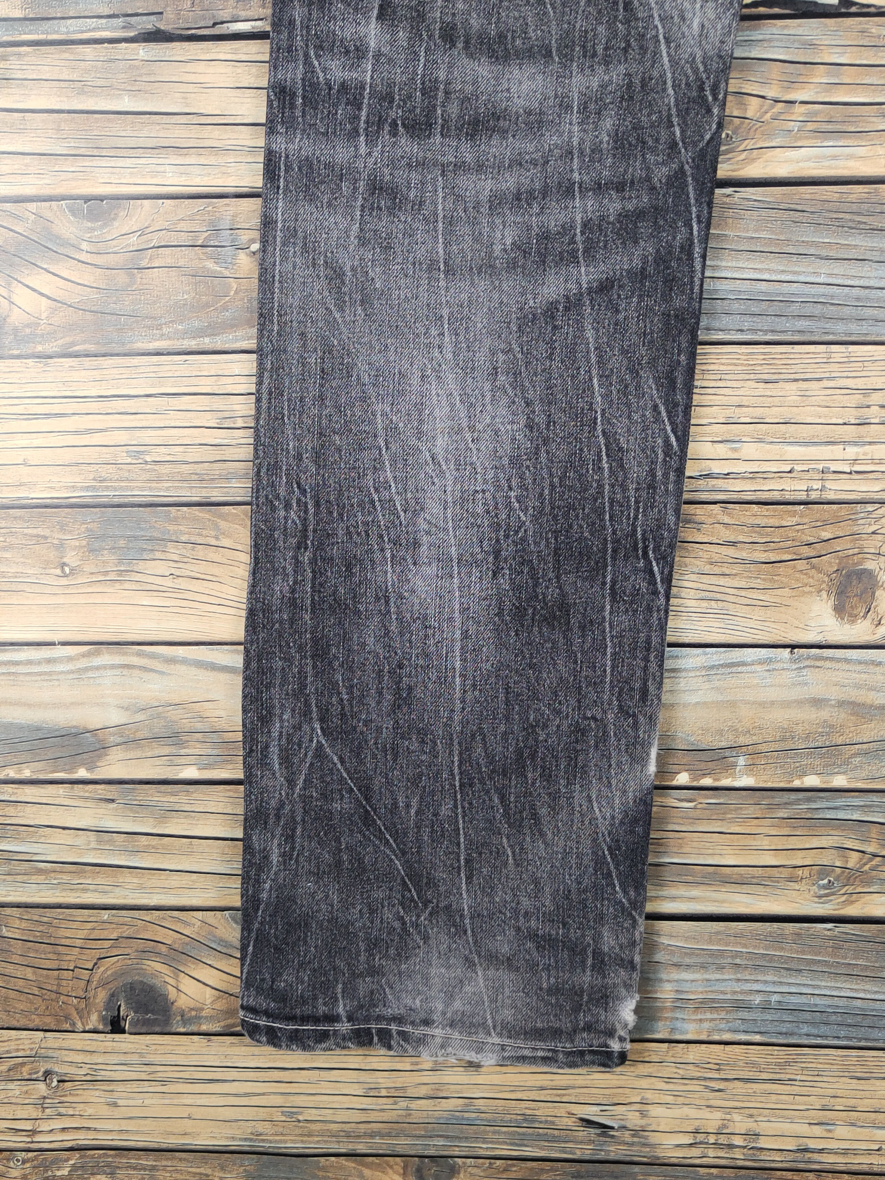 Japanese Brand Pasta Denim Black Distressed Ripped Jeans #W1415 Size US 31 - 14 Thumbnail