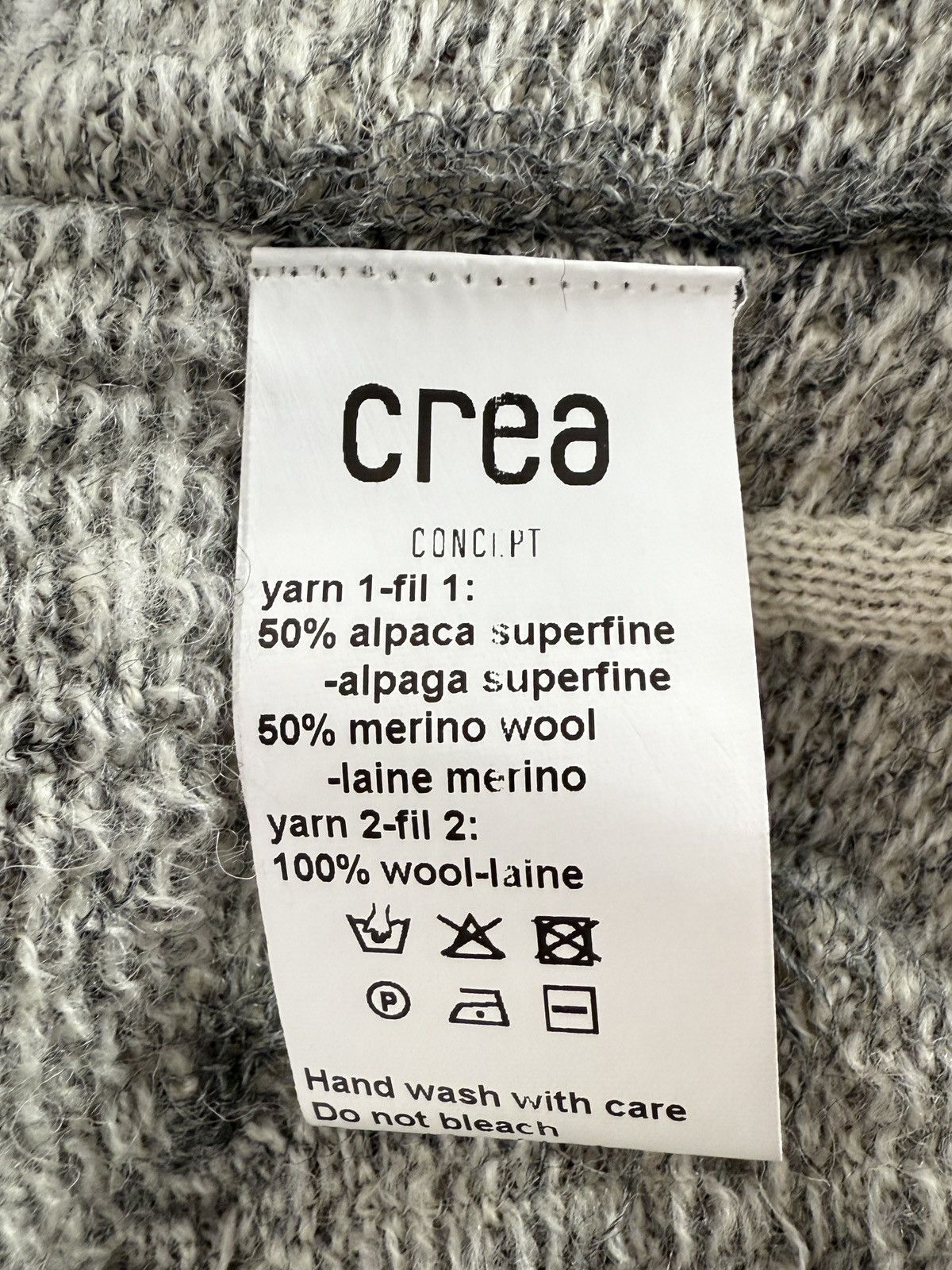 Other Crea Concept Alpaca Merino Collared 3D Knit Open Cardigan Size M / US 6-8 / IT 42-44 - 10 Thumbnail