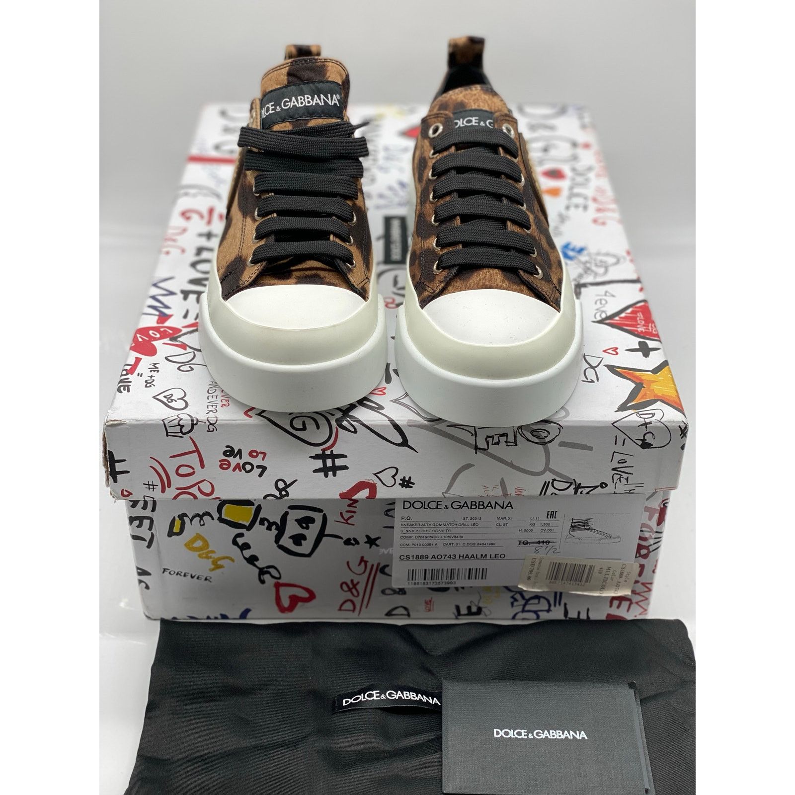 Dolce & Gabbana Dolce & Gabbana Portofino Low-Top Sneakers sz. 38.5 EU Size US 8.5 / IT 38.5 - 7 Thumbnail
