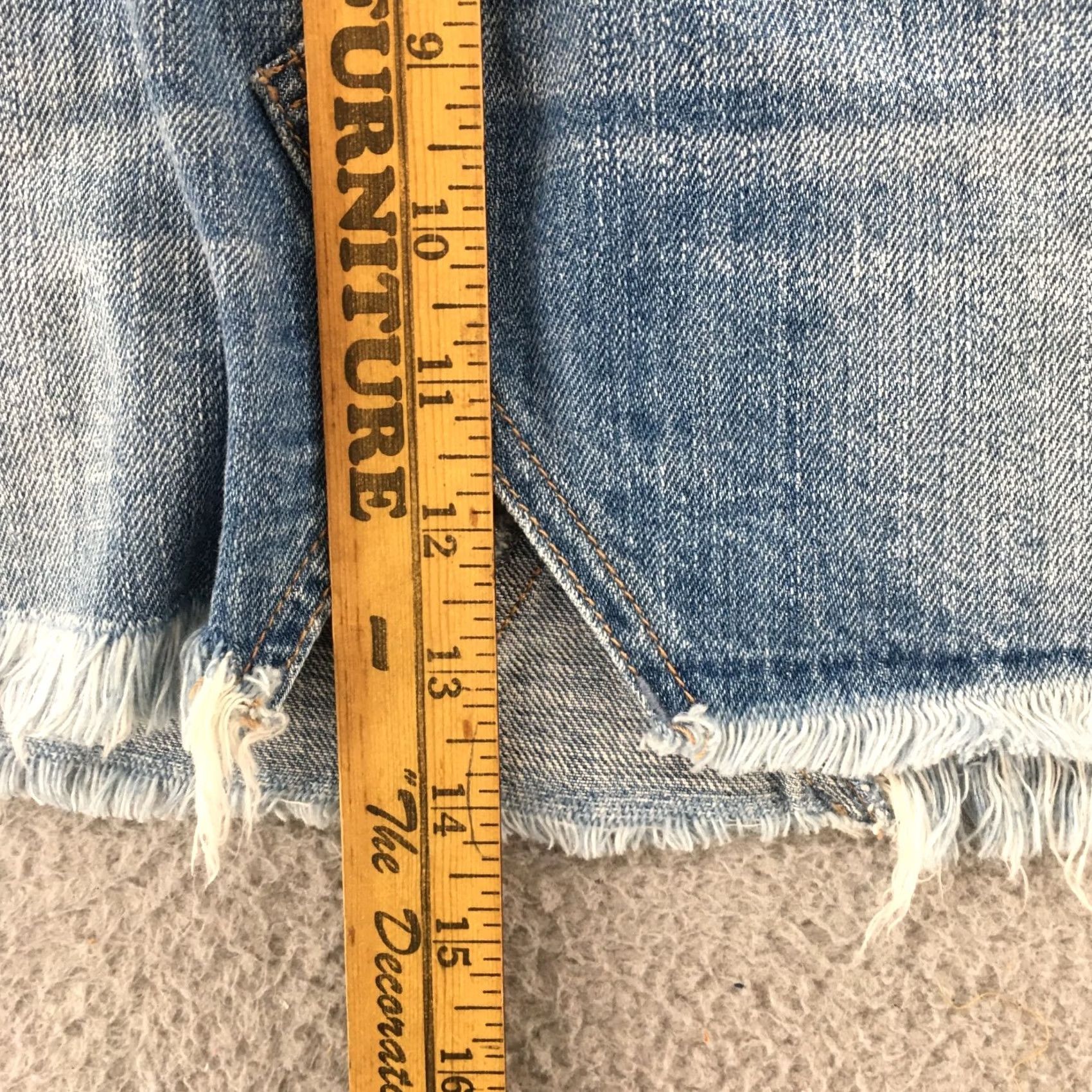 American Eagle Outfitters American Eagle Outfitters Skirt Womens 4 Blue Denim Cut Off Button Fly 5 Pockets Size 27" / US 4 / IT 40 - 5 Thumbnail