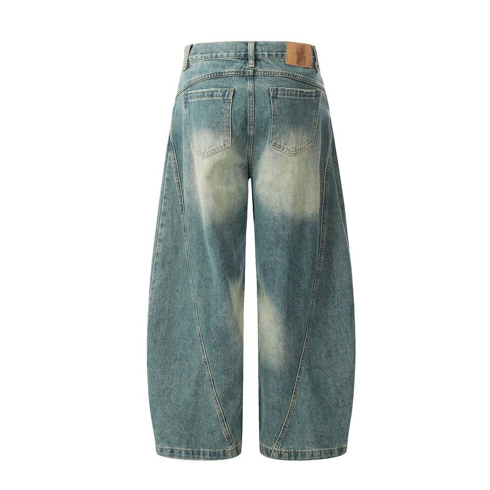 Vintage Men's punk patchwork distressed washed scimitar jeans Size US 32 / EU 48 - 2 Thumbnail