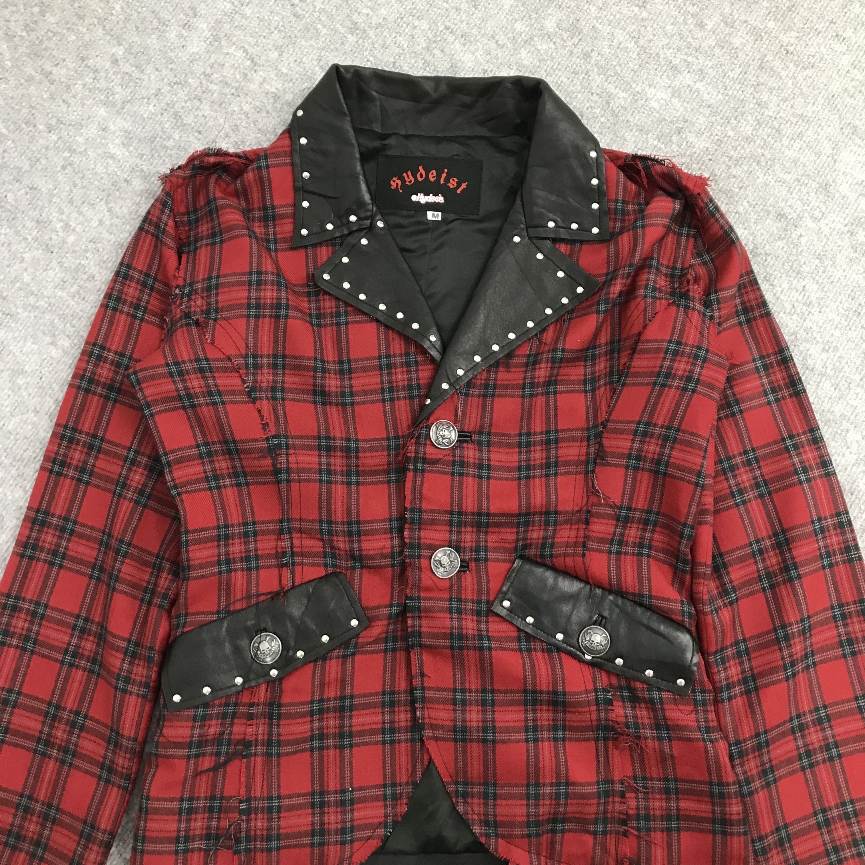 Designer × If Six Was Nine × Japanese Brand SYDEIST JAPAN STYLE DESIGN PUNK FLANNEL BLAZER JACKET Size US M / EU 48-50 / 2 - 2 Thumbnail