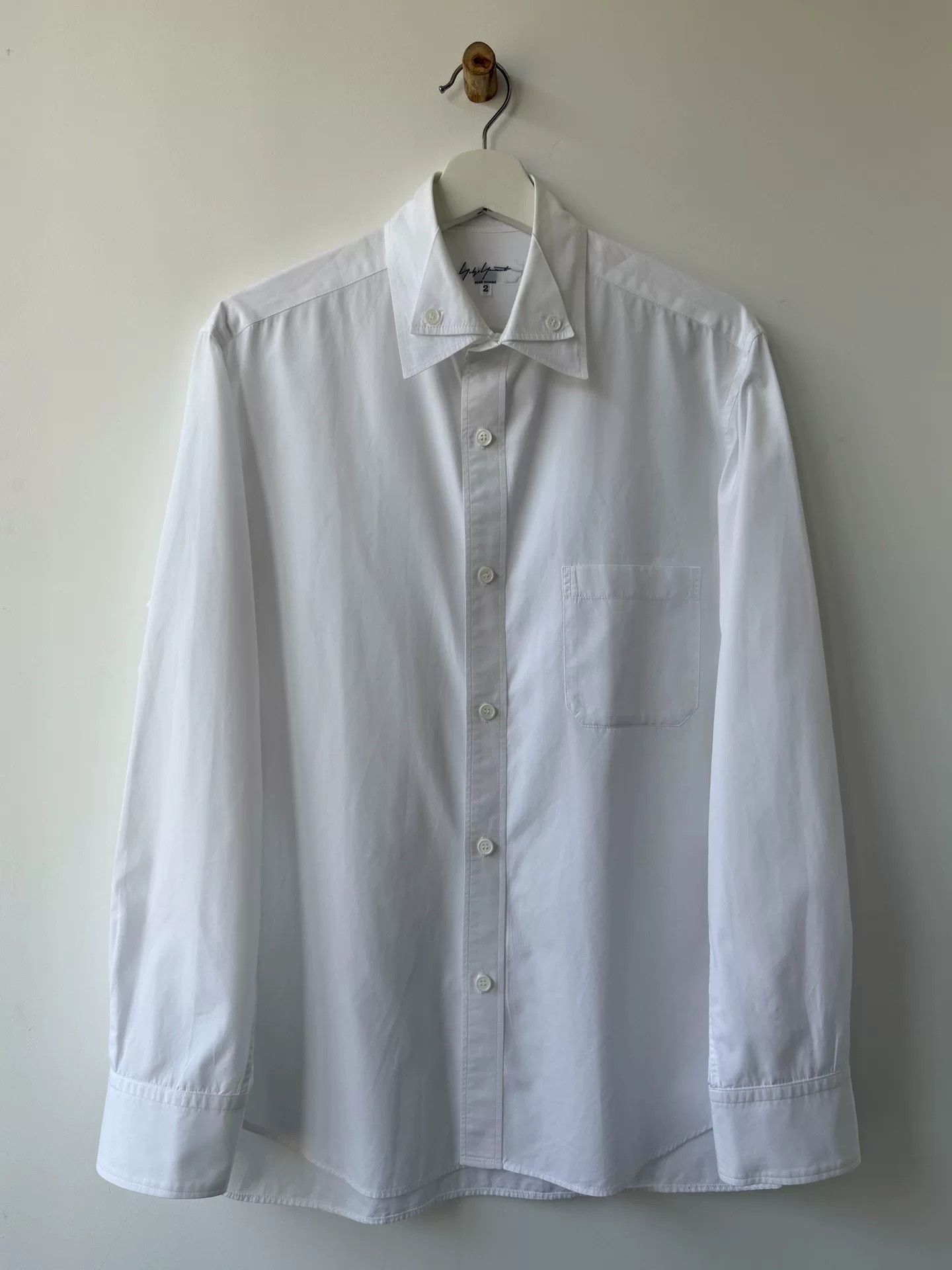 Yohji Yamamoto Yohji Yamamoto Pour Homme White Shirt Size US L / EU 52-54 / 3 - 1 Thumbnail