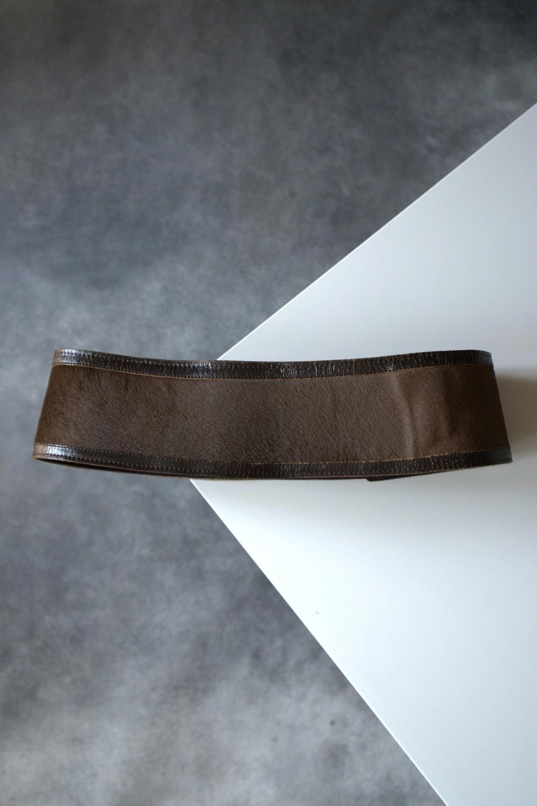 Miu Miu F/W 2001 Miu Miu Calf Fur Corset Leather Belt Vintage Size ONE SIZE - 6 Thumbnail