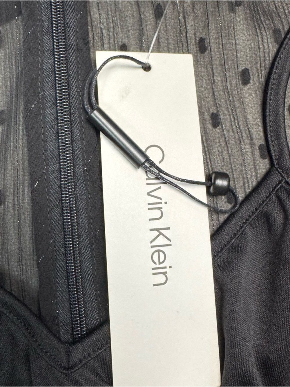 Calvin Klein NWT New Calvin Klein Clip-Dot Tiered Black Dress Size 2 Size XS / US 0-2 / IT 36-38 - 9 Thumbnail