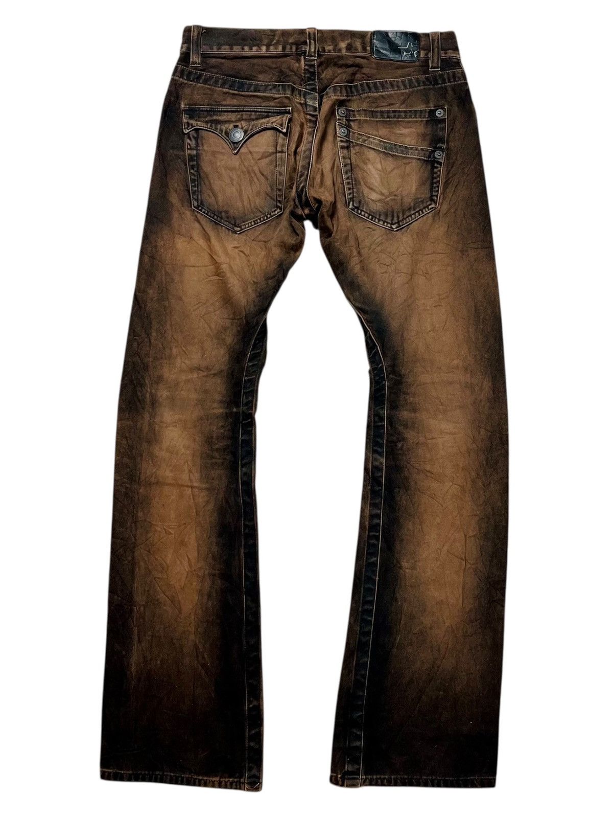 If Six Was Nine 2000s Rattle Trap - Chocolate Mud Wash Denim Pants Size US 29 - 2 Thumbnail