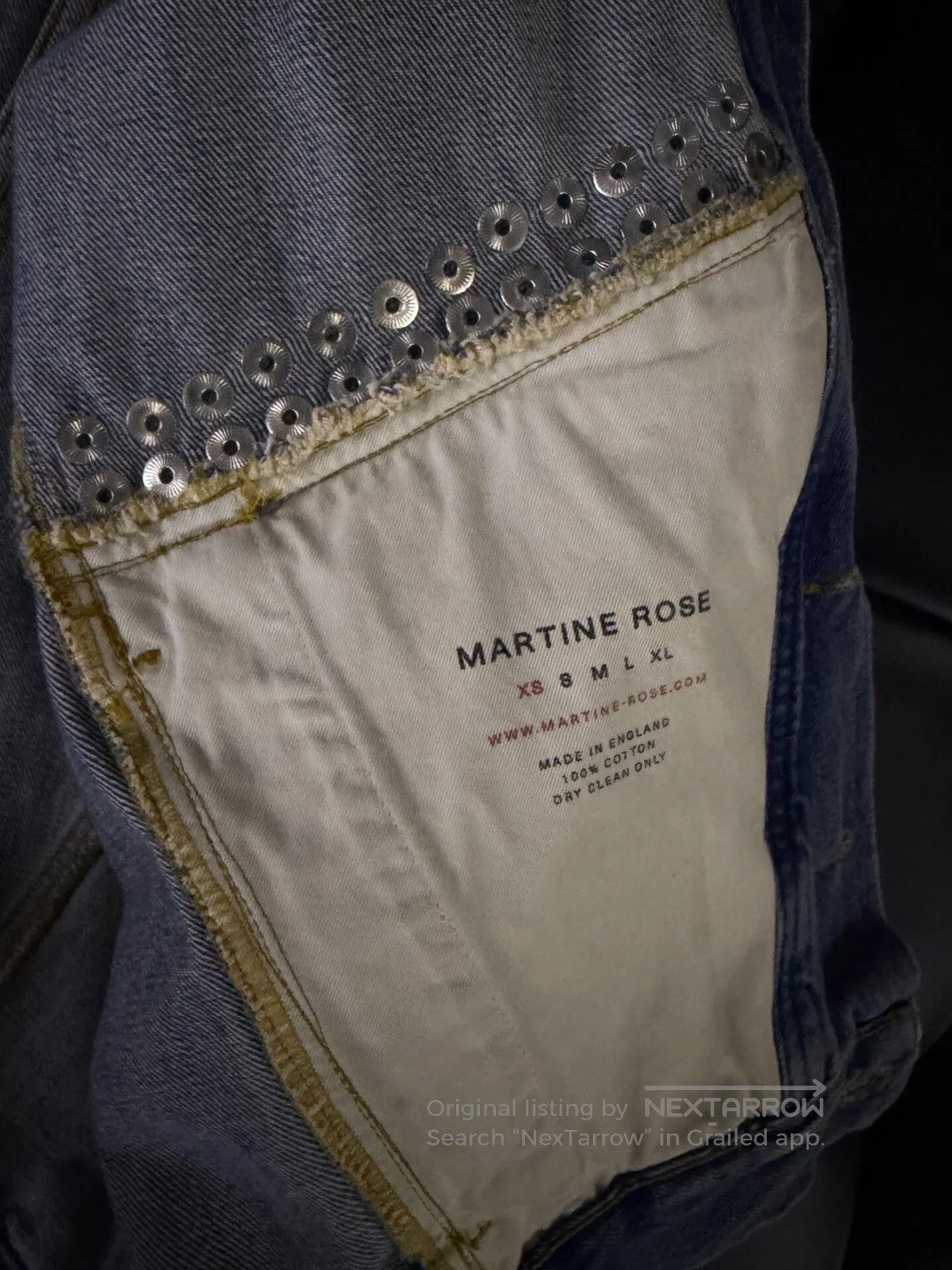 Martine Rose Martine Rose Studded Denim Jacket. Size US XS / EU 42 / 0 - 5 Thumbnail