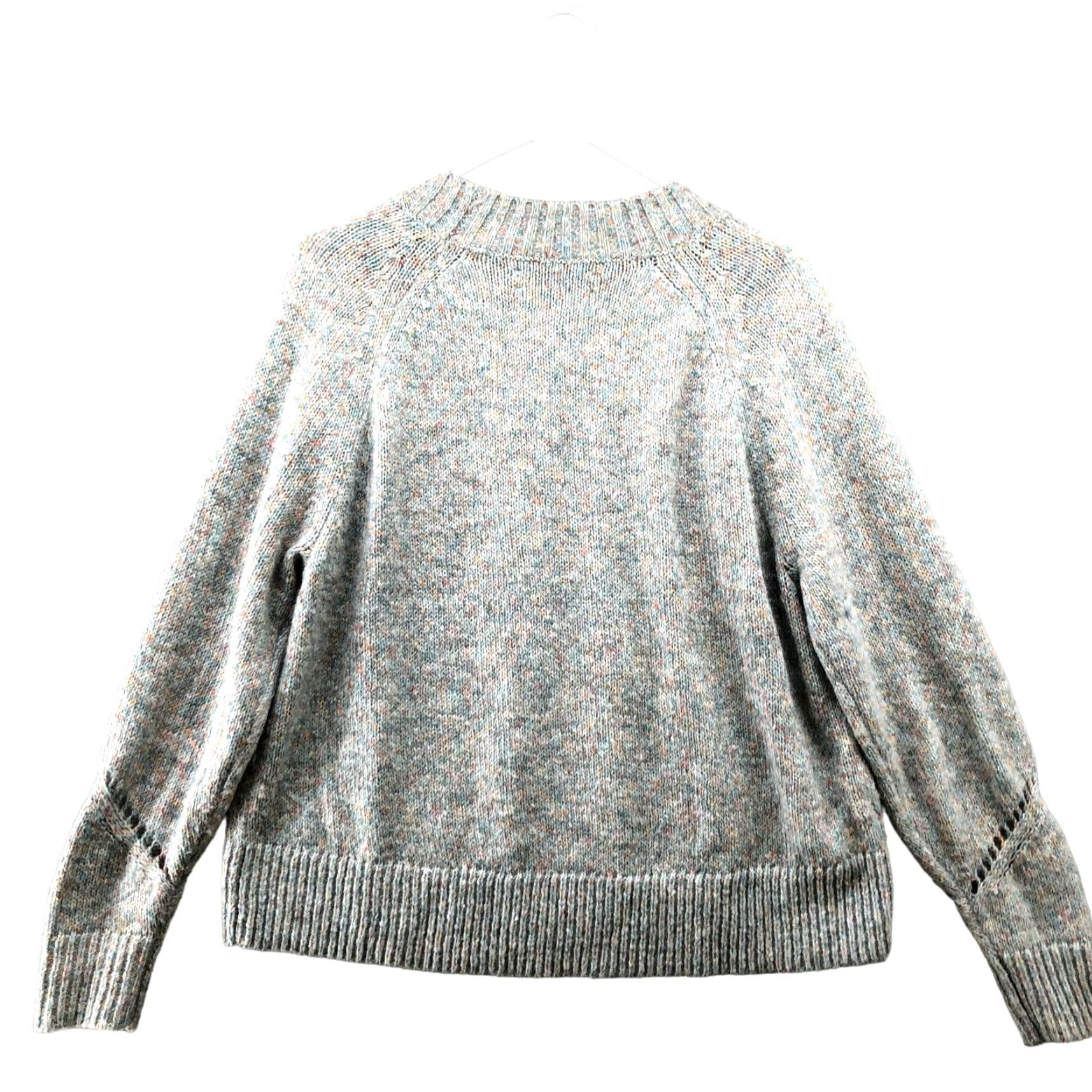 Loft LOFT Oversized Sweater Womens S Blue Marled Crewneck Pullover Knit Pullover Casual Fall Winter Size S / US 4 / IT 40 - 2 Thumbnail