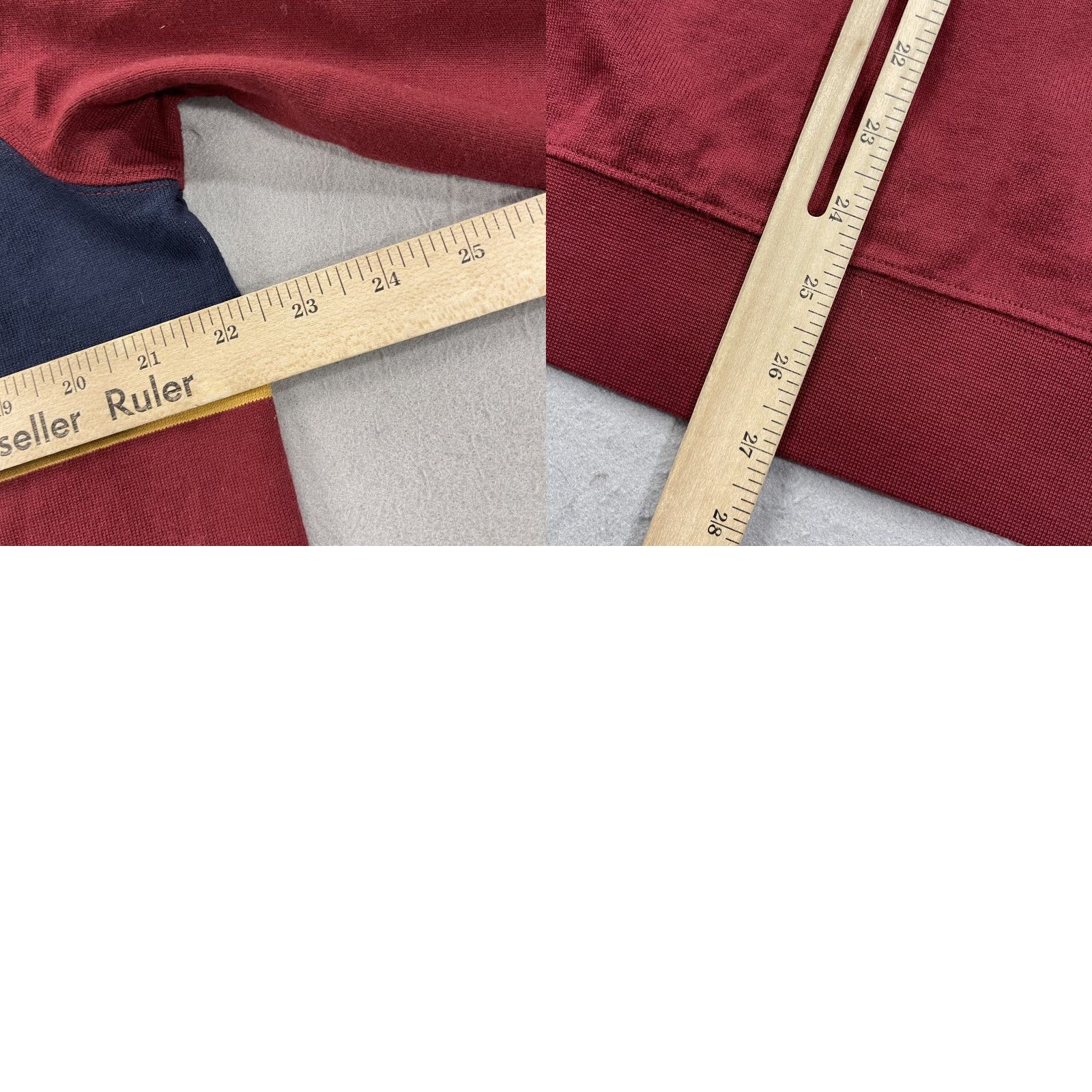 Vintage LL Bean Polo Shirt Mens Medium Red Striped Mockneck Rugby Long Sleeve Cotton Size US M / EU 48-50 / 2 - 8 Thumbnail