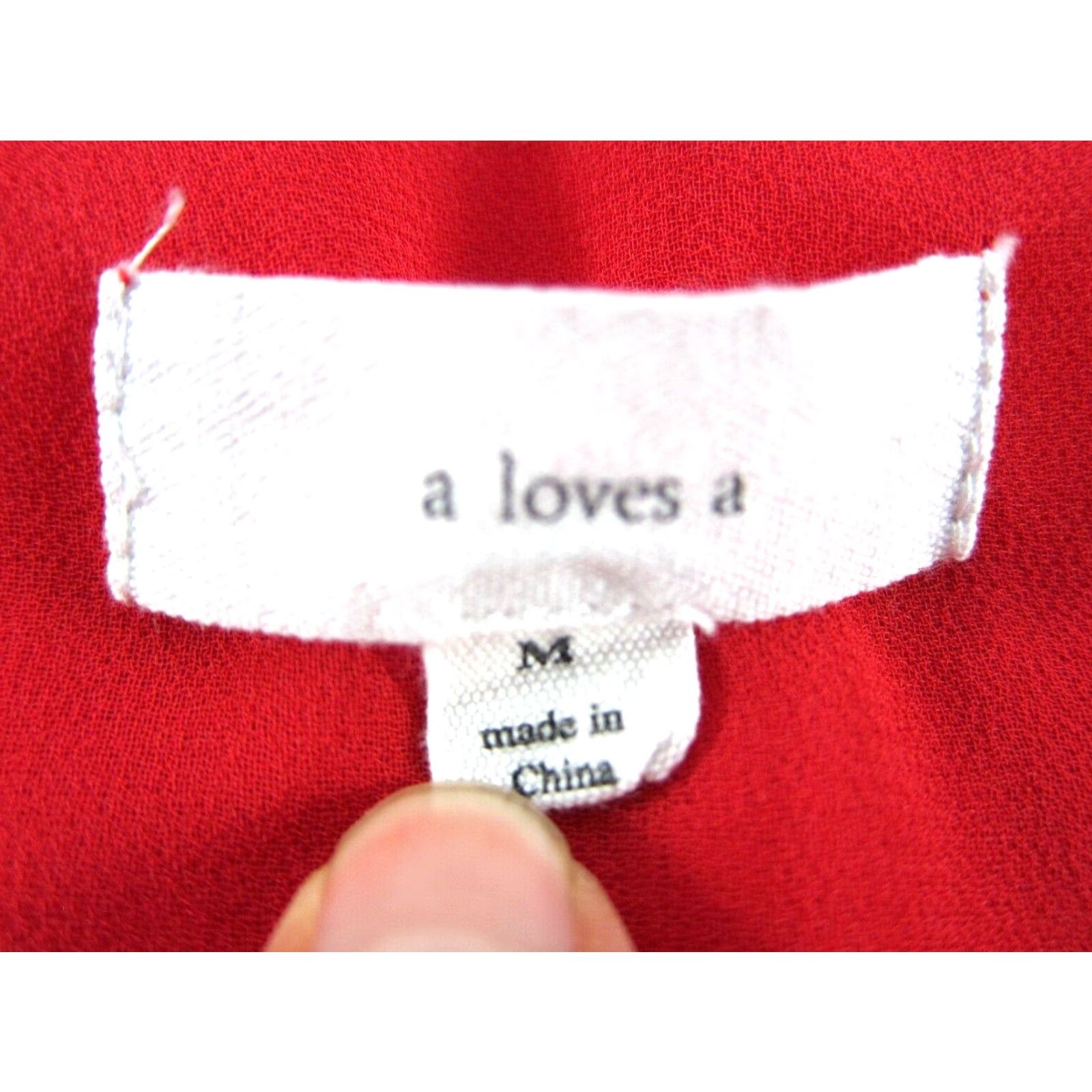 Vintage a loves a Red Dress Midi Wrap V-Neck Long Sleeve 100% Rayon Medium Womens Size M / US 6-8 / IT 42-44 - 3 Thumbnail