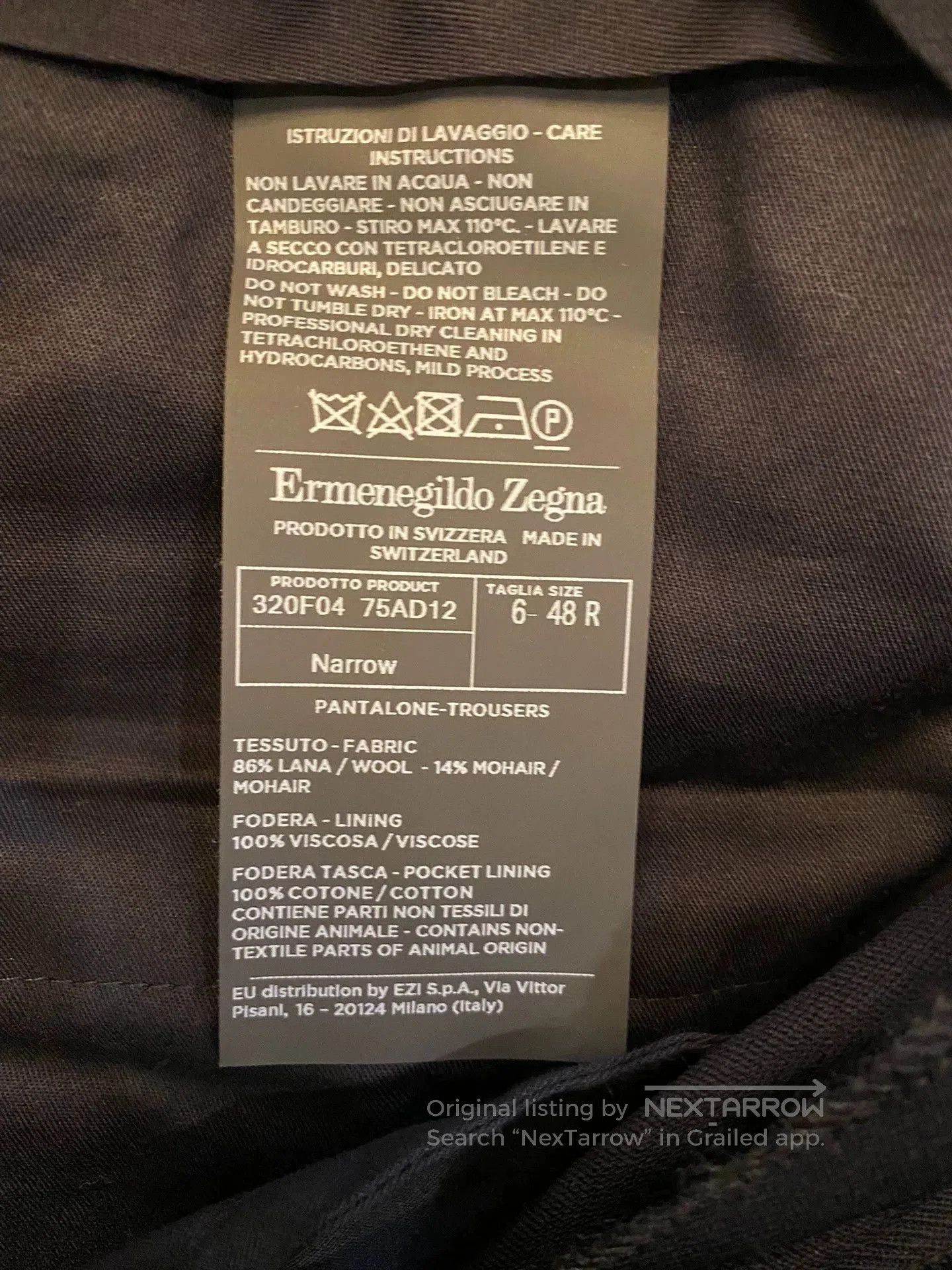 Ermenegildo Zegna Black Tailored Pants Size 32. Size US 32 / EU 48 - 4 Thumbnail