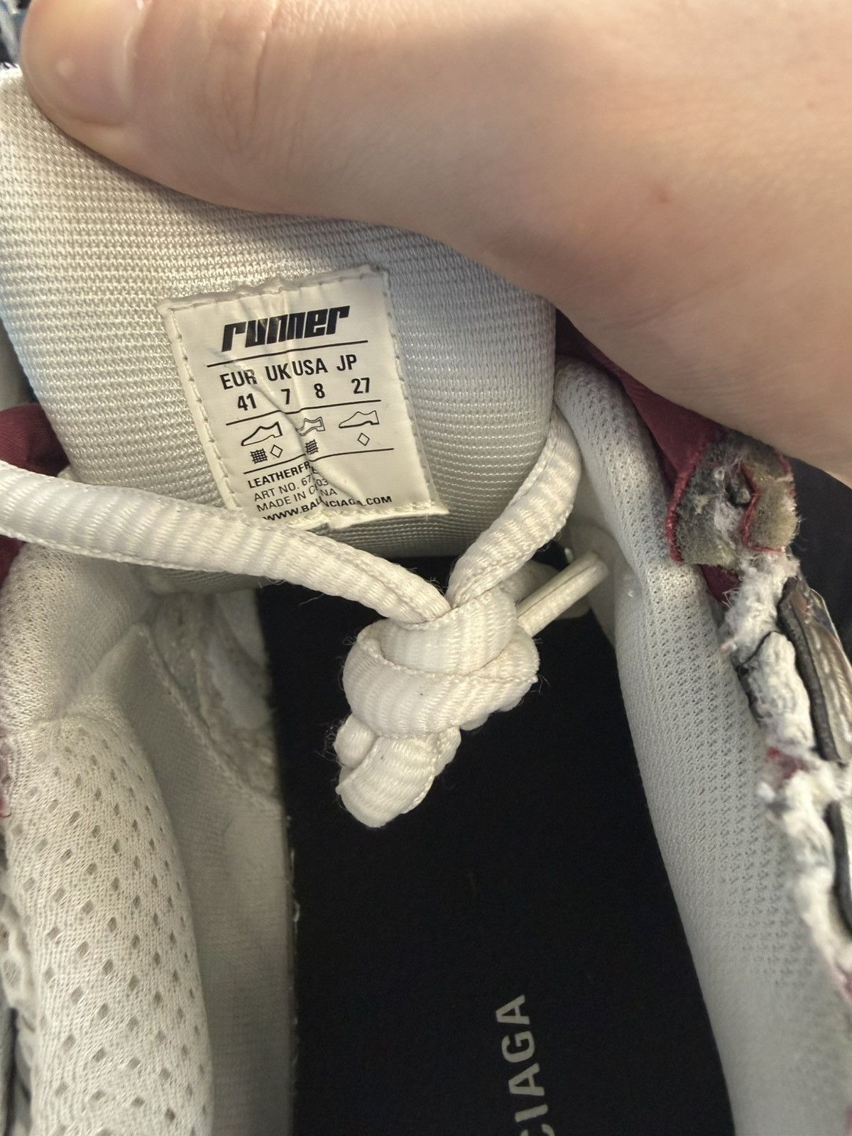 Balenciaga Balenciaga Runner - Red/White/Grey Size US 8 / EU 41 - 7 Thumbnail