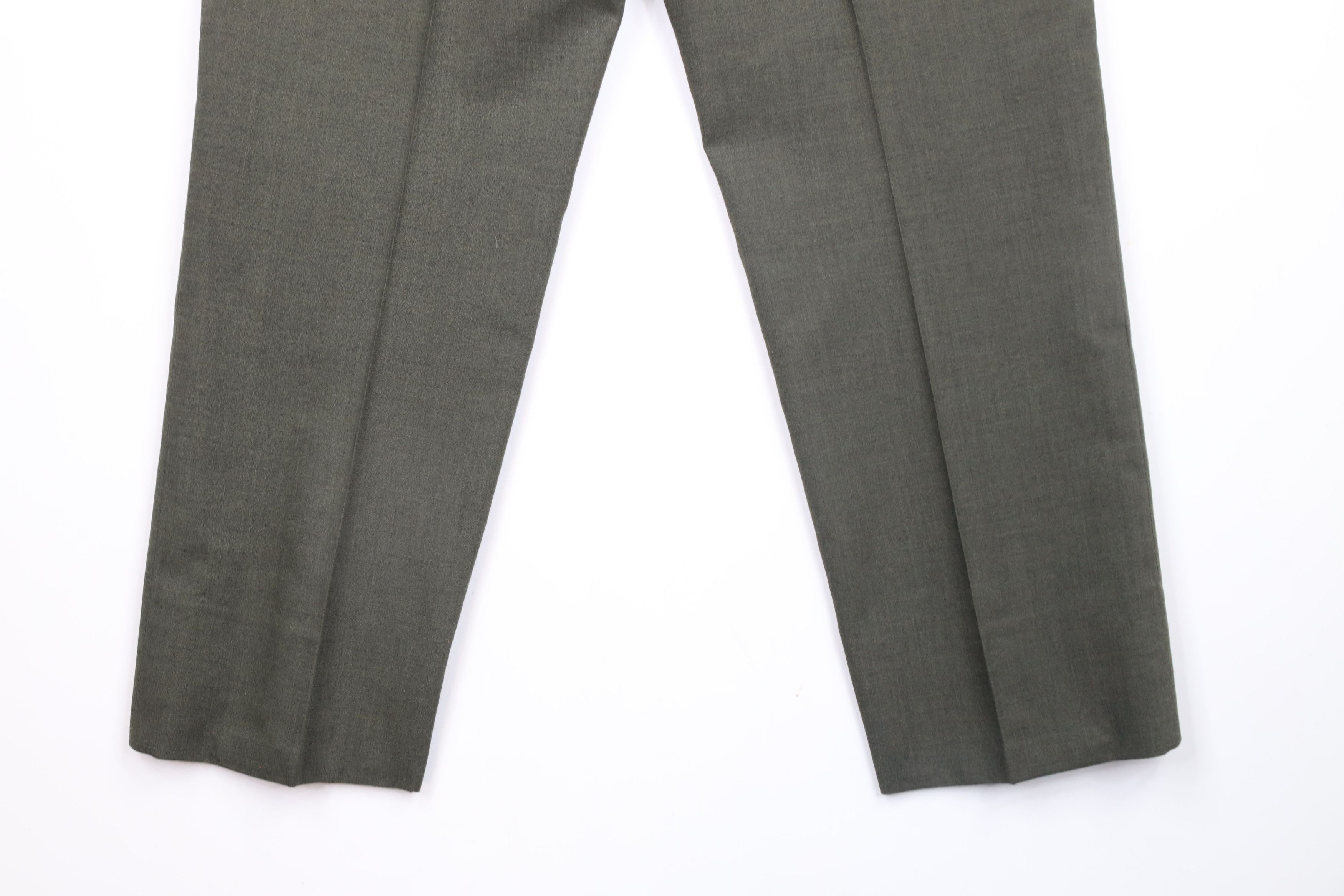 Vintage Vintage 70s Streetwear Flat Front Trousers Chino Pants Green Size US 34 / EU 50 - 11 Thumbnail