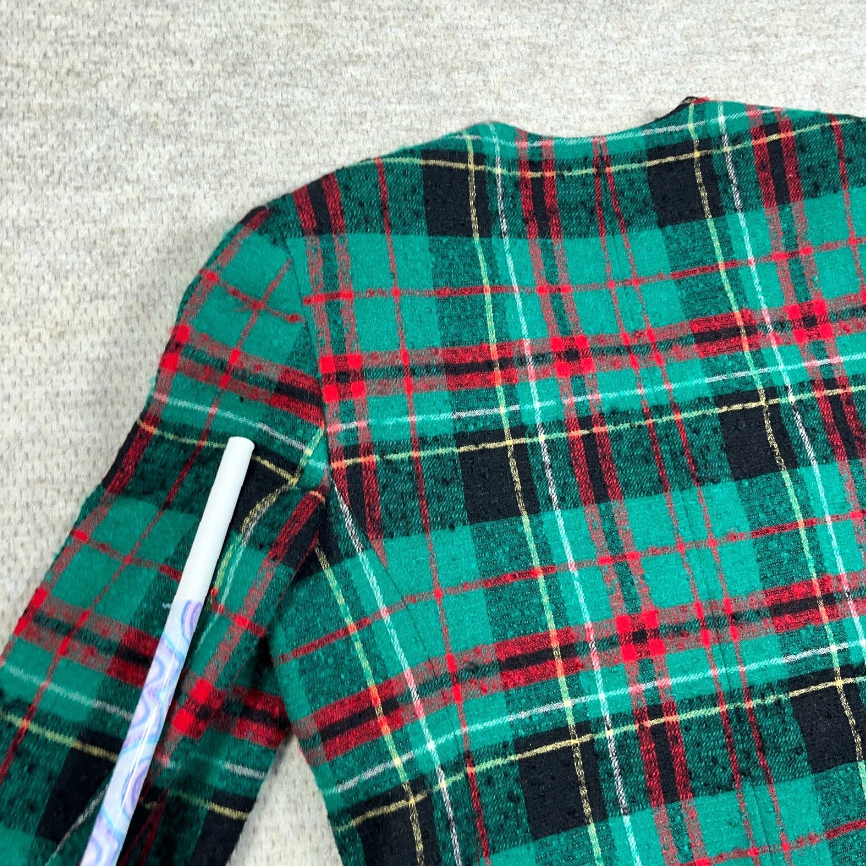 Pendleton VINTAGE Pendleton Blazer Women 12 Green Plaid Wool Tweed Sport Coat Jacket 90s Size XL / US 12-14 / IT 48-50 - 5 Thumbnail