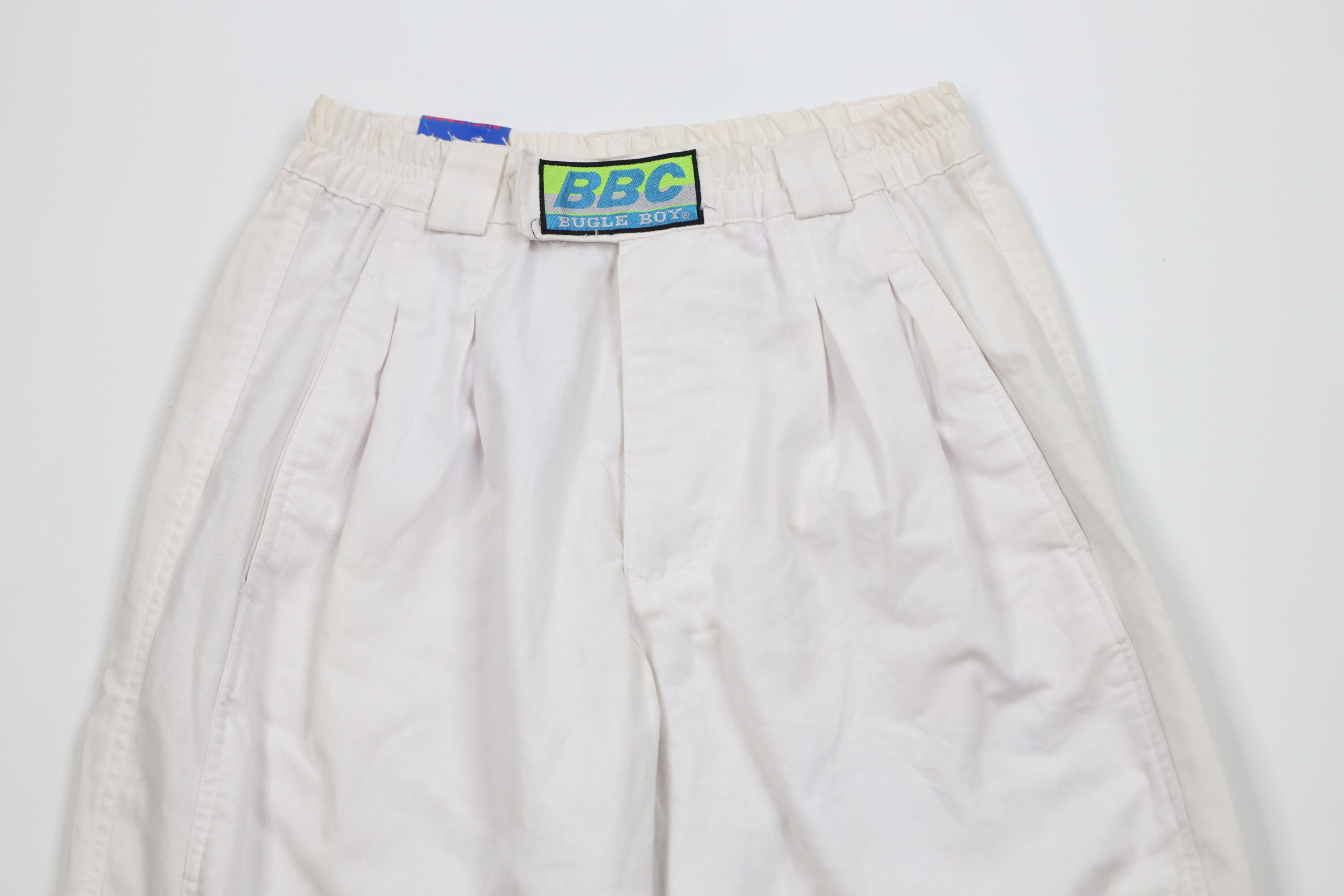 Vintage Deadstock Vintage 80s 90s Bugle Boy Pleated Pants White Size US 28 / EU 44 - 2 Thumbnail