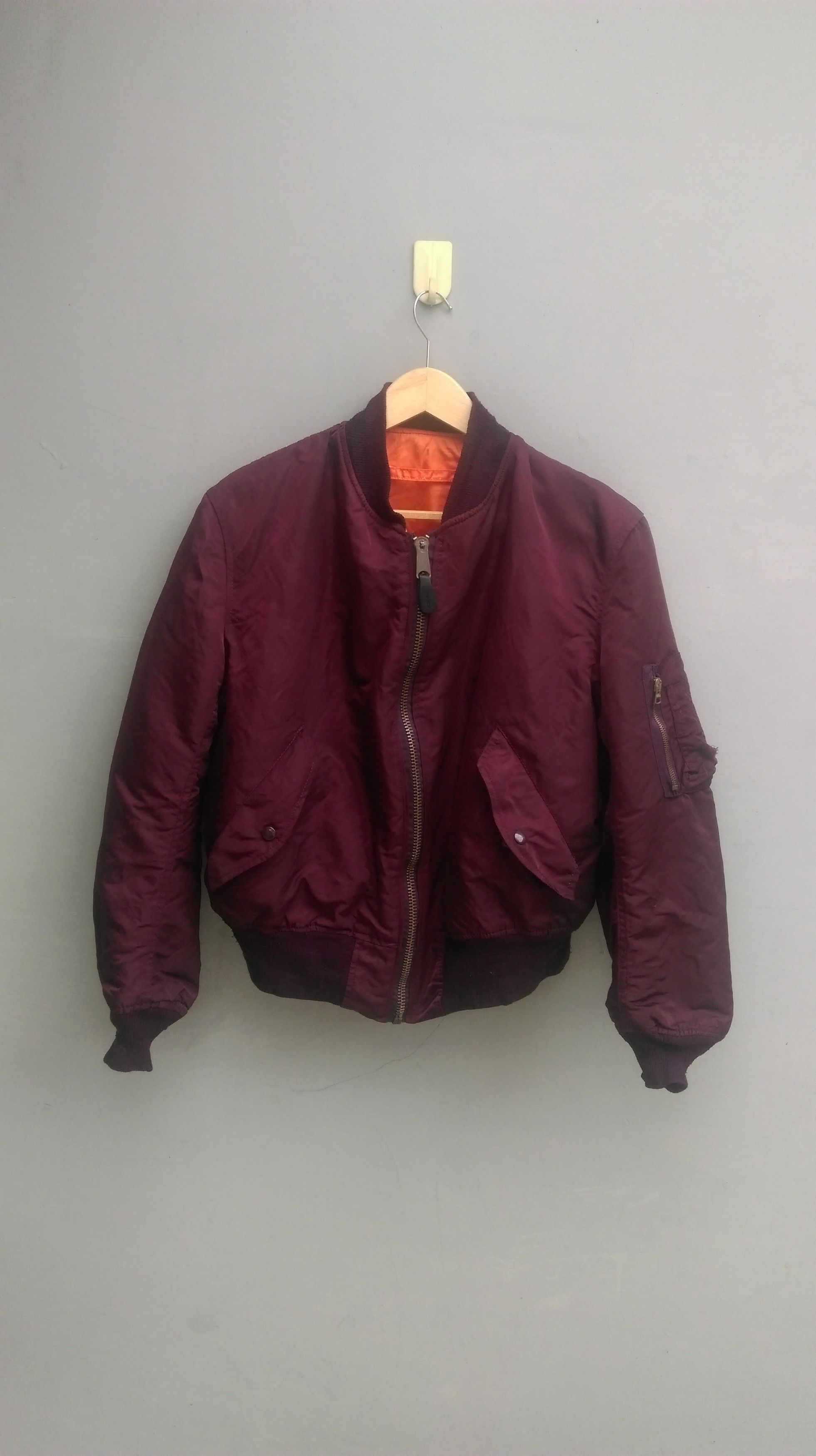 Alpha Industries Vtg Alpha industries marron bomber jacket Size US L / EU 52-54 / 3 - 1 Thumbnail
