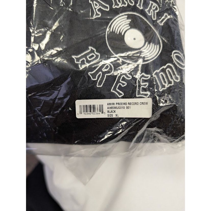 Amiri o1rshd1 Amiri Preemo Record Crewneck Sweatshirt in Black Size US XL / EU 56 / 4 - 14 Thumbnail