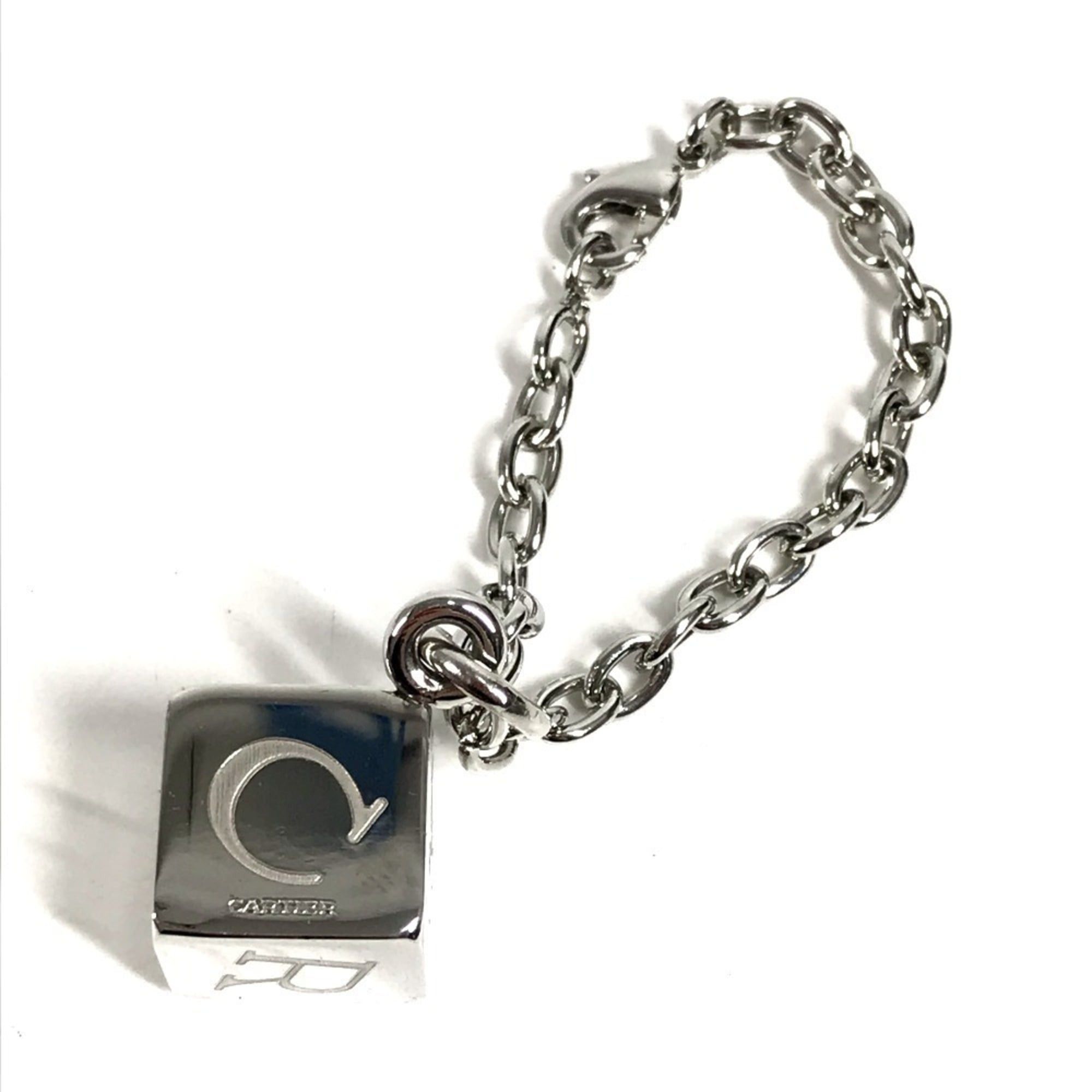 Cartier Cartier Logo Dice Cube Pendant Top Accessory Bag Charm Keychain Metal Men's Women's Silver Size ONE SIZE - 1 Thumbnail