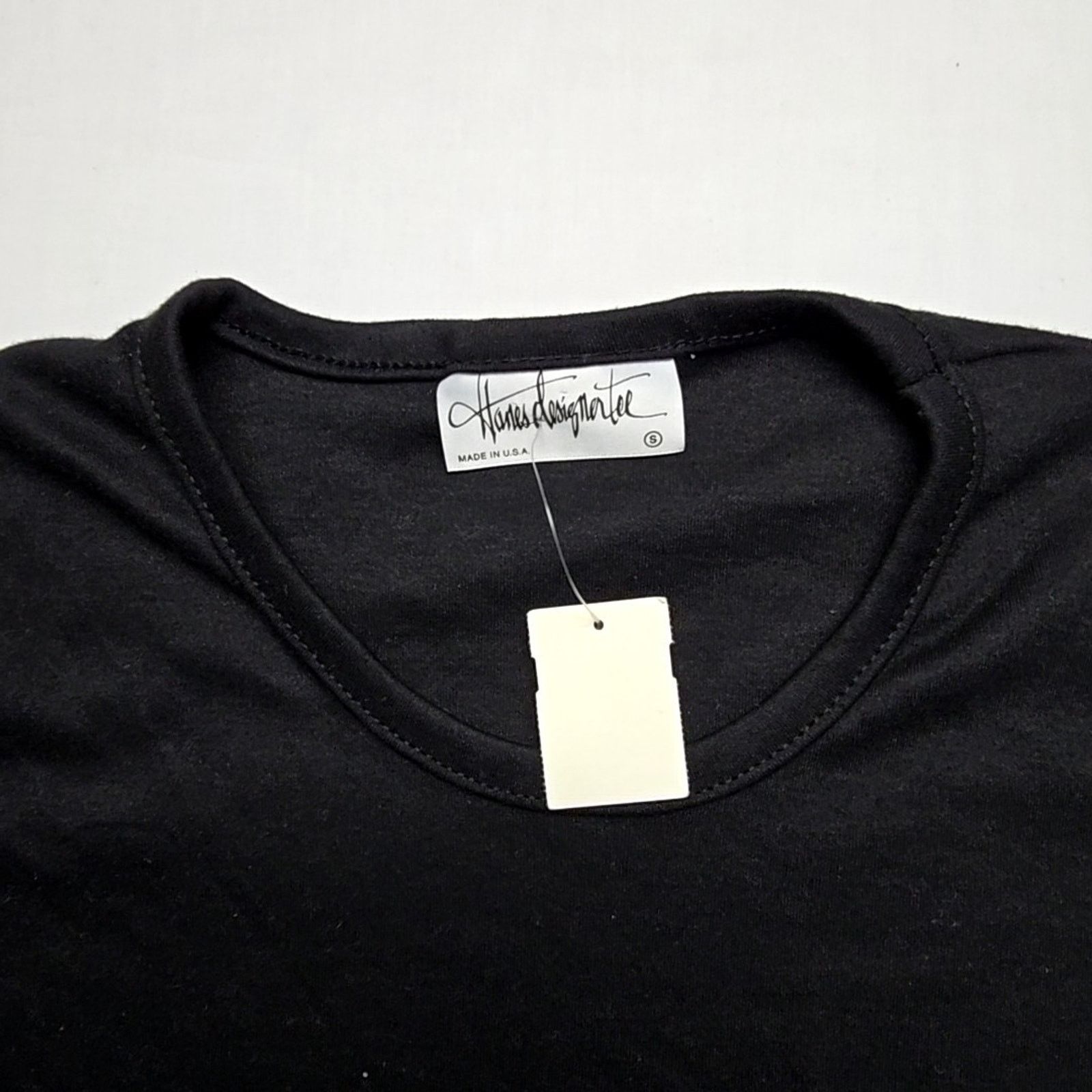 Hanes Vintage Hanes Designer Blank Shirt Womens S Black Tee 90s Size S / US 4 / IT 40 - 3 Thumbnail