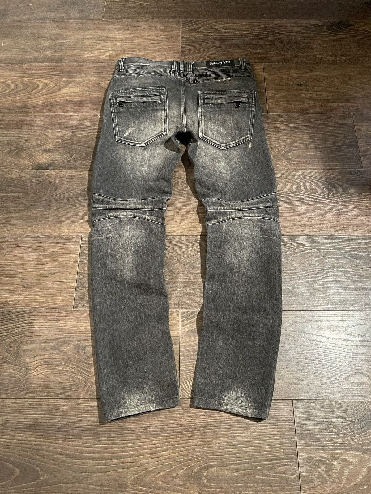 Balmain Balmain Homme 2012 Stonewash Selvedge Denim Biker Jeans Size US 30 / EU 46 - 5 Thumbnail