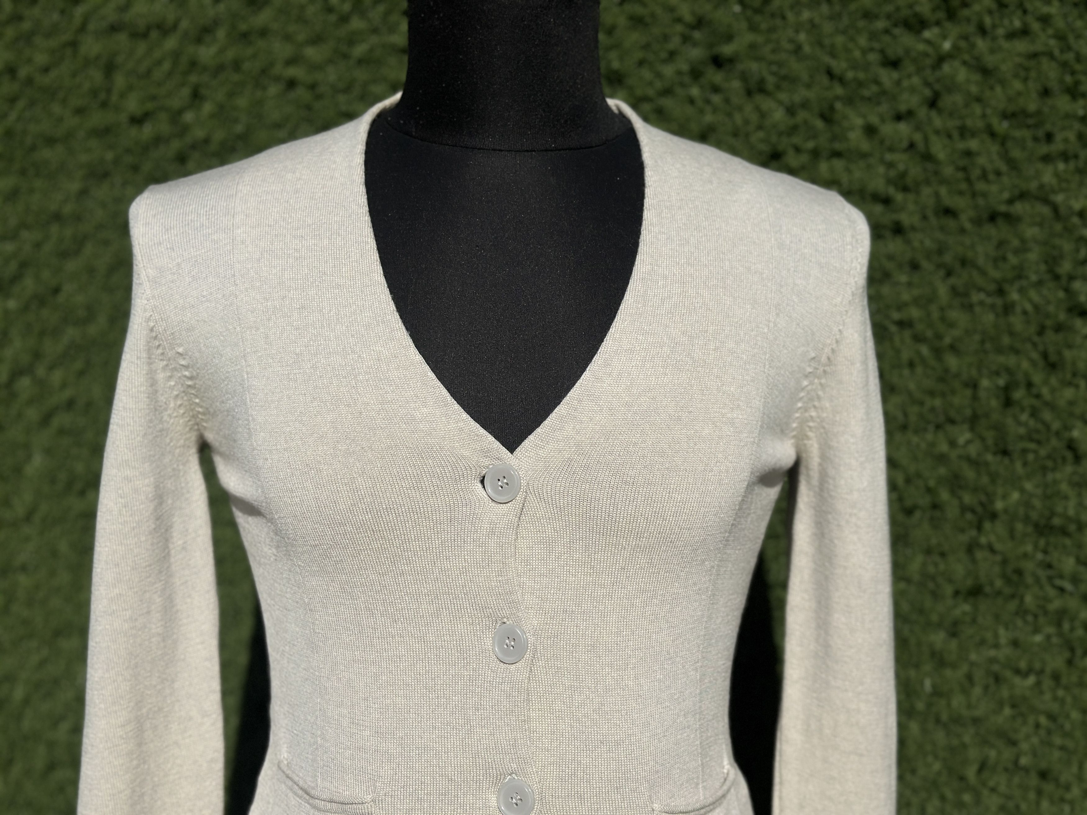 Prada Prada Cashmere Silk Tailored Knit Cardigan Buttons IT 40