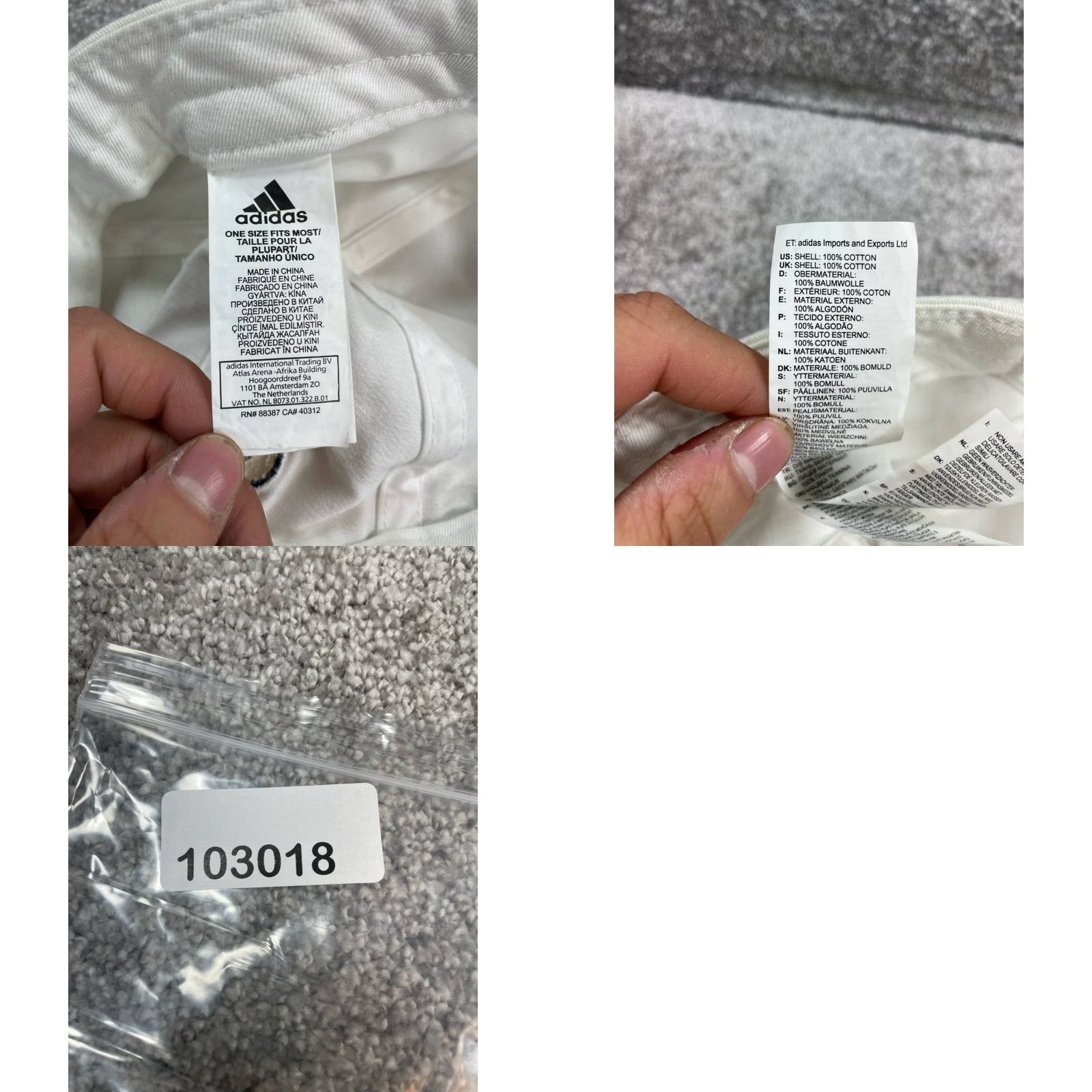 Adidas **Adidas White Cotton Mens OSFM Size Baseball Cap** User: Adidas White Cotton Mens OSFM Size Baseball Cap Size ONE SIZE - 8 Thumbnail