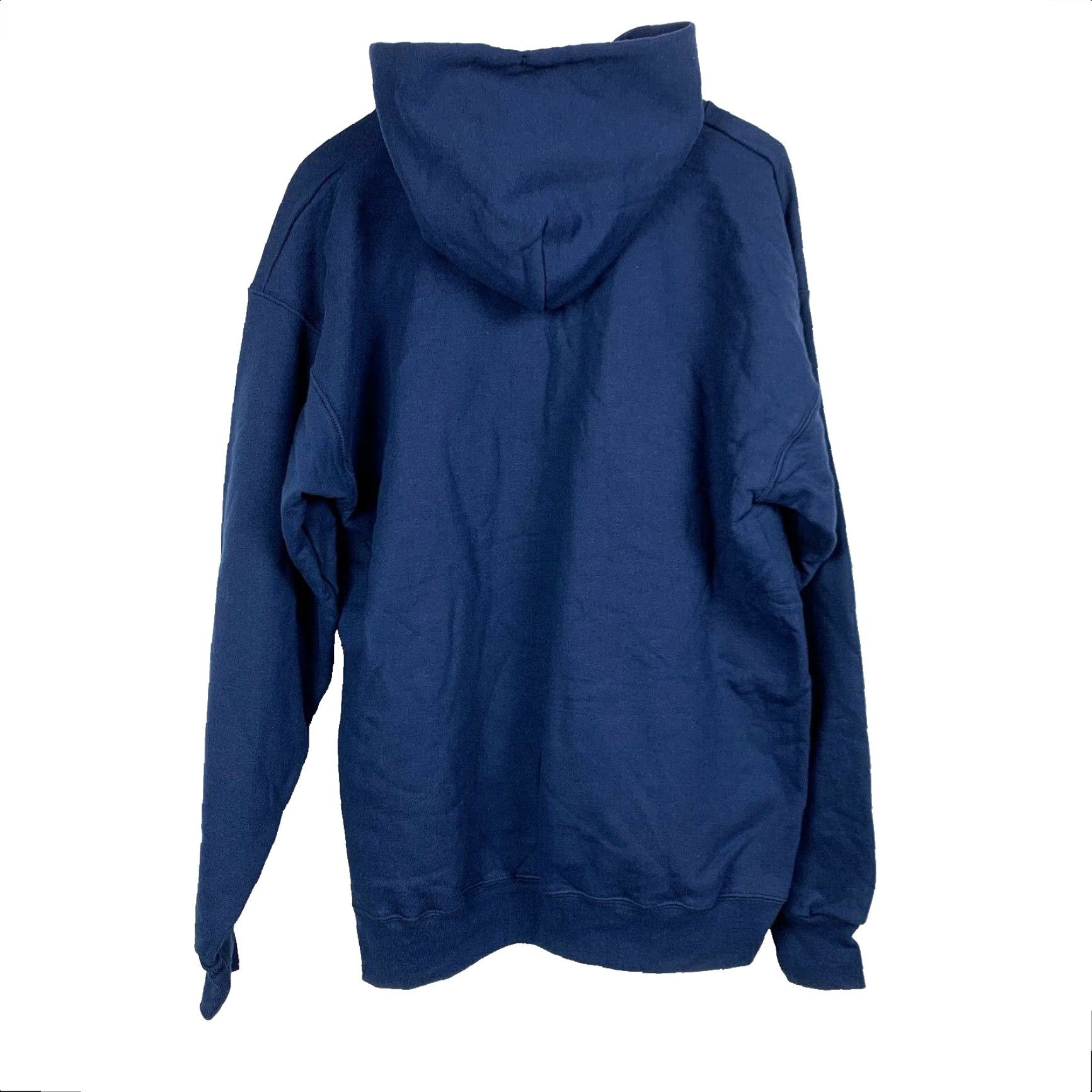 Hanes Vintage Hanes Ultimate Cotton Printpro Blue Hoodie Sweatshirt Med M Unisex Adults Pullover Hooded Pockets Cotton Fleece 90s Decade Mens Womens Size US M / EU 48-50 / 2 - 4 Thumbnail