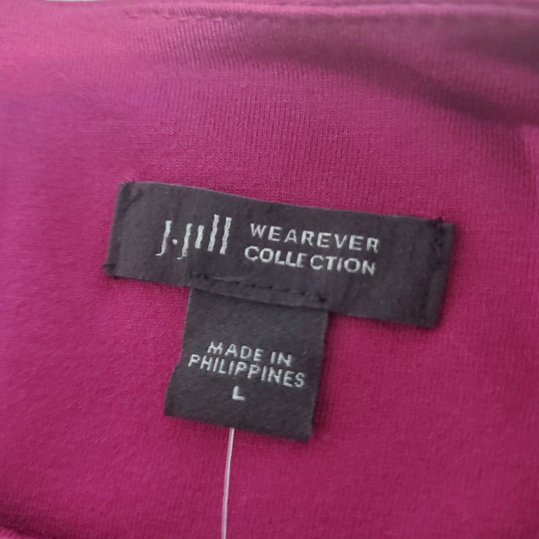 J. Jill J Jill Wearever Dress Women L Winterberry Red Long Sleeve Shift Casual Stretch Size L / US 10 / IT 46 - 2 Thumbnail