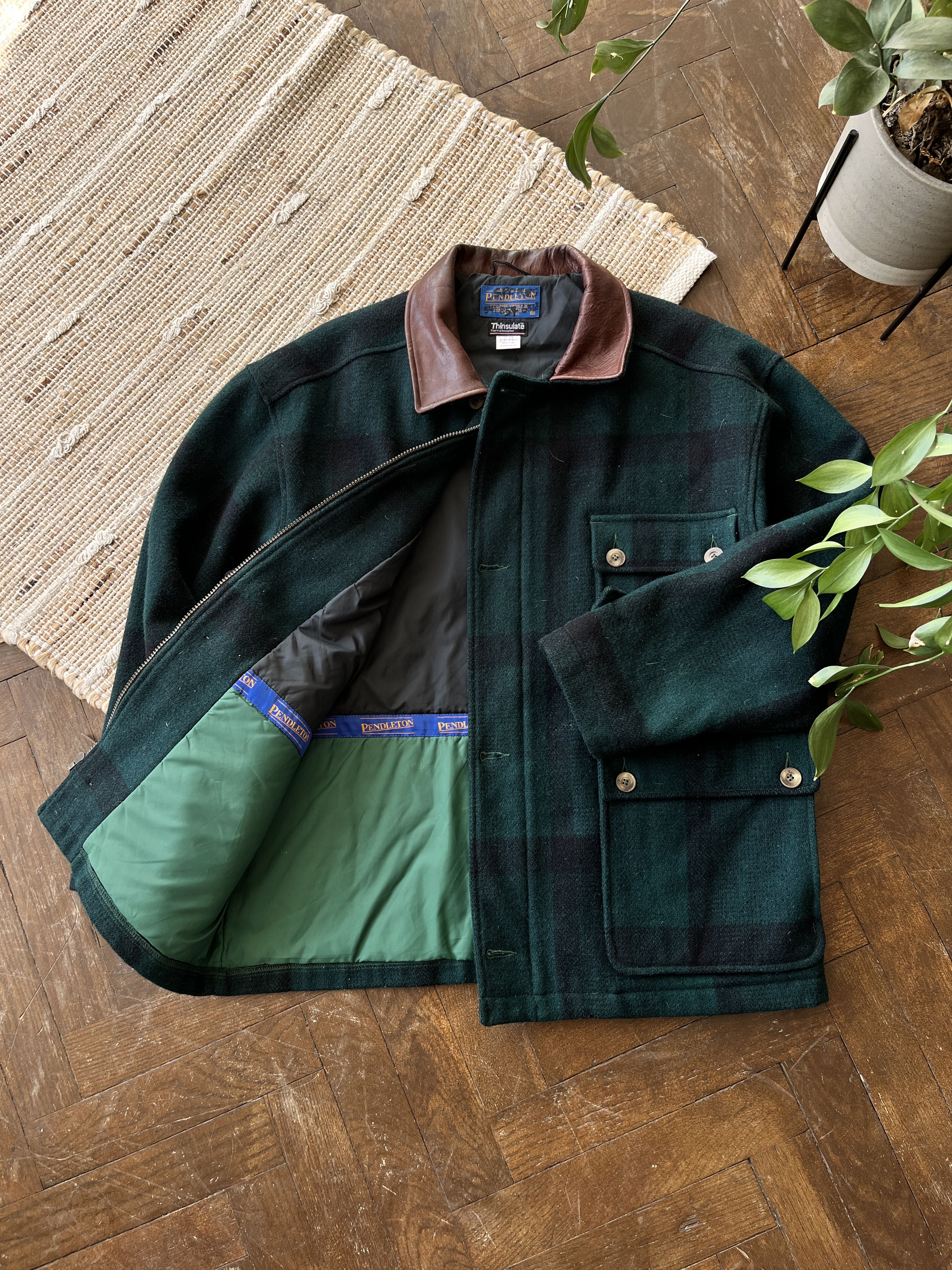 Vintage Pendleton Plaid Wool Hunting Coat Jacket