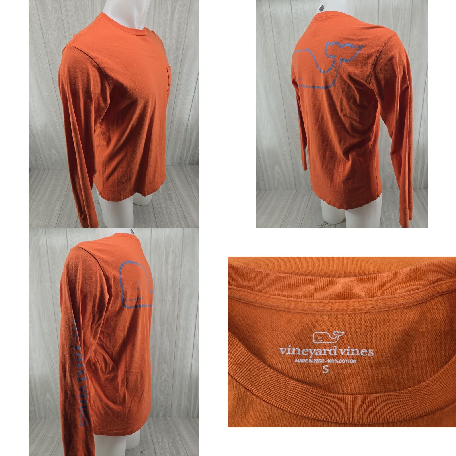 Vineyard Vines Vineyard Vines Shirt Mens S Orange Long Sleeve Whale Size US S / EU 44-46 / 1 - 8 Thumbnail