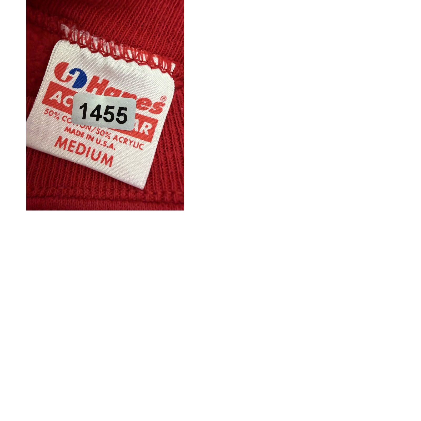 Hanes VINTAGE Hanes Sweatshirt Mens M Red Crewneck Raglan Slim Fit 90s Pullover Size US M / EU 48-50 / 2 - 9 Thumbnail