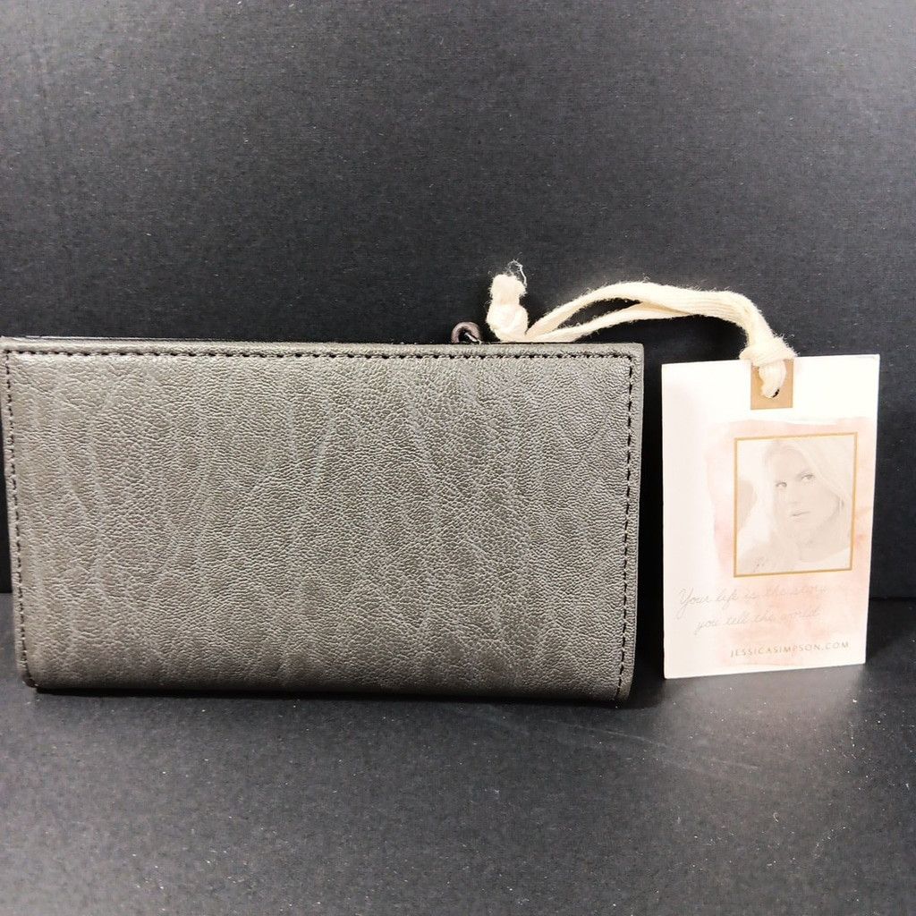 Jessica Simpson Jessica Simpson Jaclyn Faux Leather Fold Over Wallet Black Size ONE SIZE - 4 Thumbnail