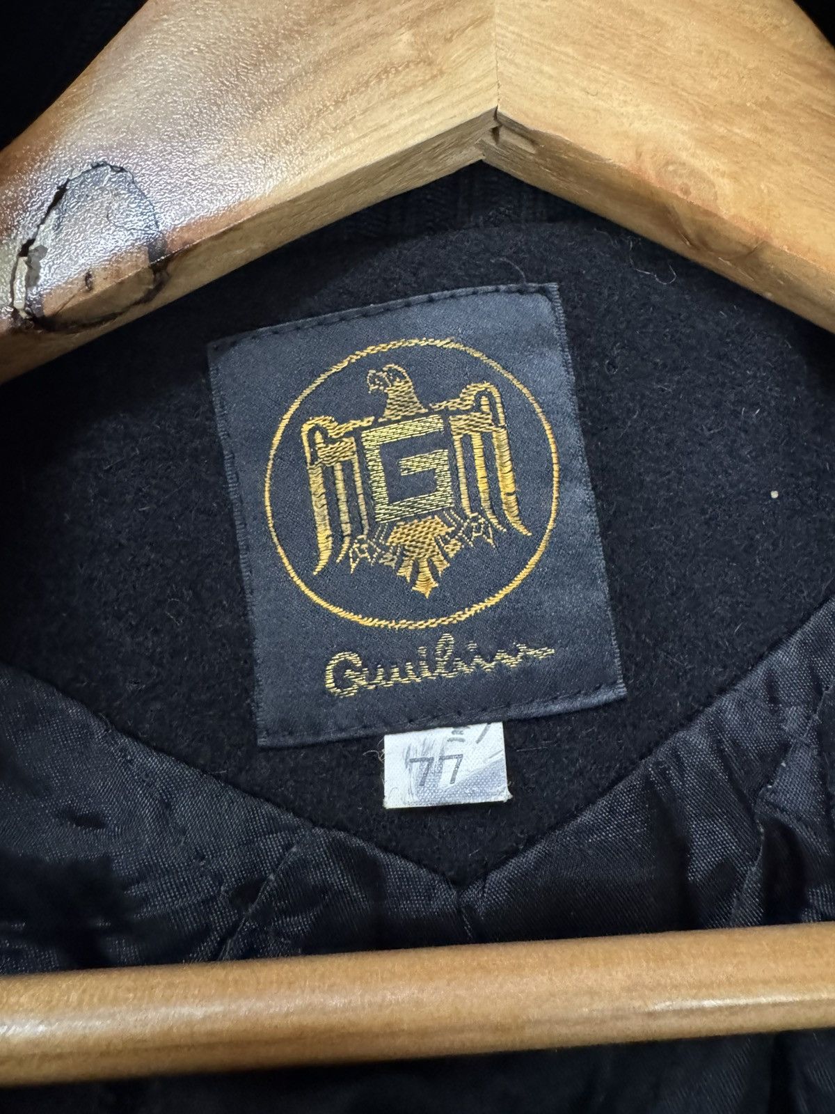 Japanese Brand 80s Guilin Japan AvantGarde WoolLeather Knit Designer Bomber Size US L / EU 52-54 / 3 - 3 Thumbnail