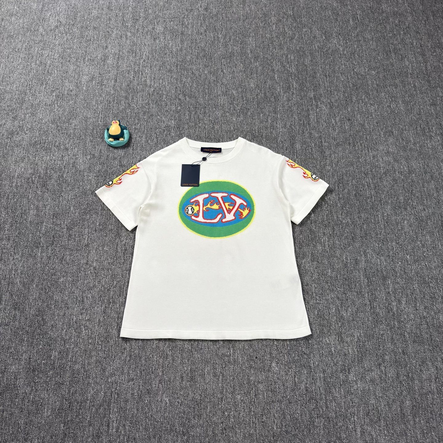 Louis Vuitton LV White Flame Slogan T-Shirt Size S / US 4 / IT 40 - 1 Thumbnail