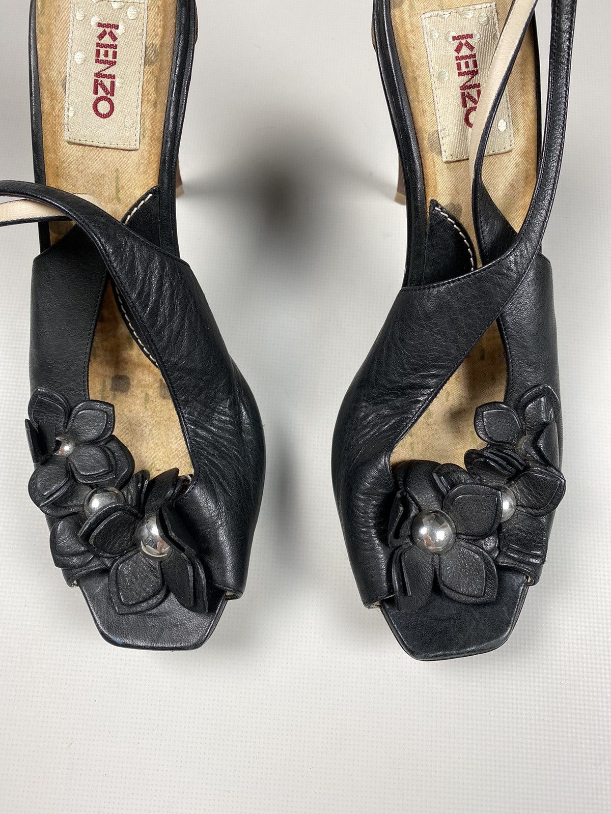 Kenzo × Vintage Kenzo vintage ladies leather heels size 39 Size US 8.5 / IT 38.5 - 7 Thumbnail
