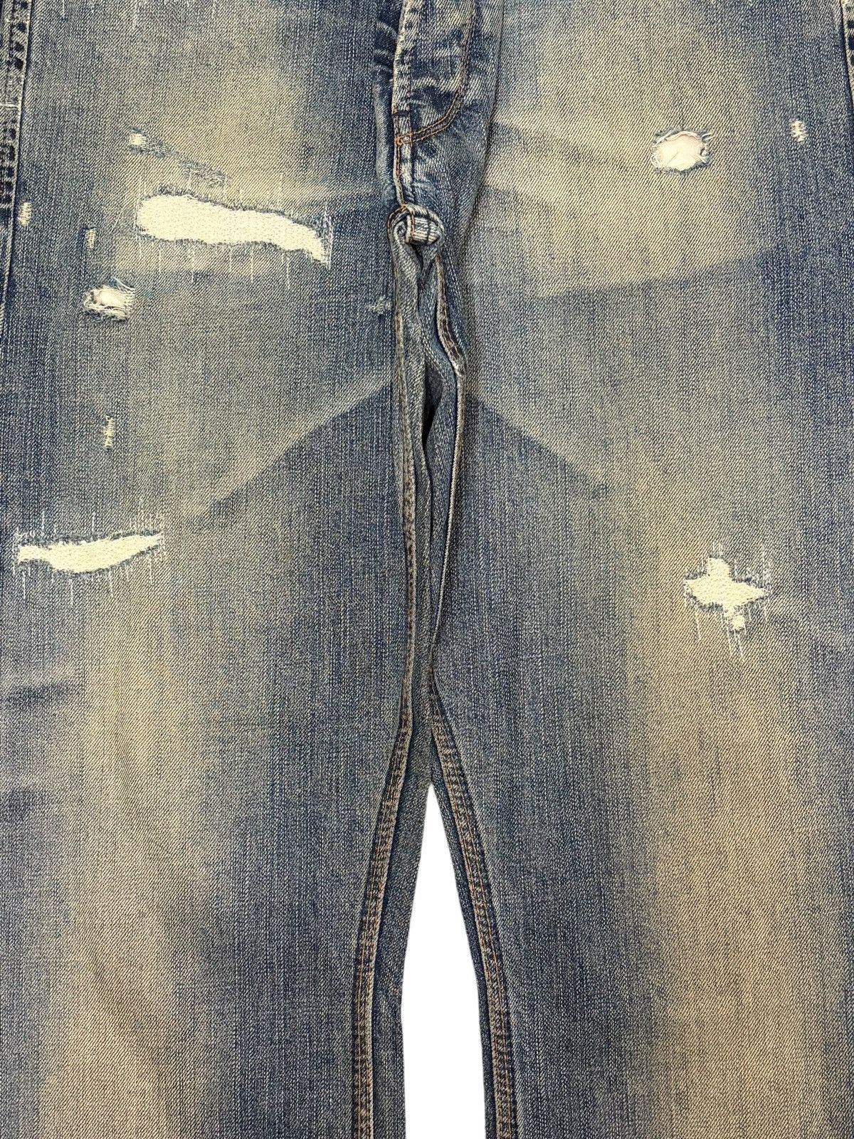 Blue Blood Vintage Blue Blood Mud Wash Distressed Flare Jeans Size US 29 - 3 Thumbnail