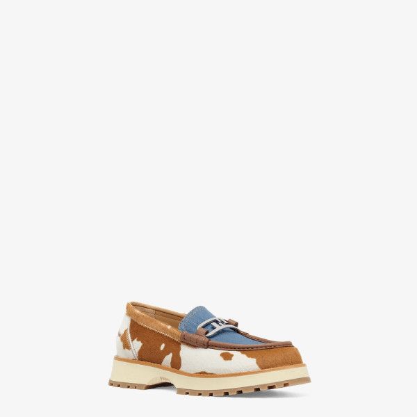 Fendi o1loc1c0824 O'Lock Loafers in White/Brown Size US 8 / EU 41 - 1 Thumbnail