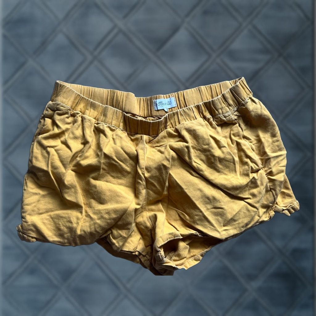 Madewell Madewell Womens Shorts Large Yellow Stretch Waist Cotton Blend Pull On Bottoms Size 36" / US 14 / IT 50 - 1 Thumbnail