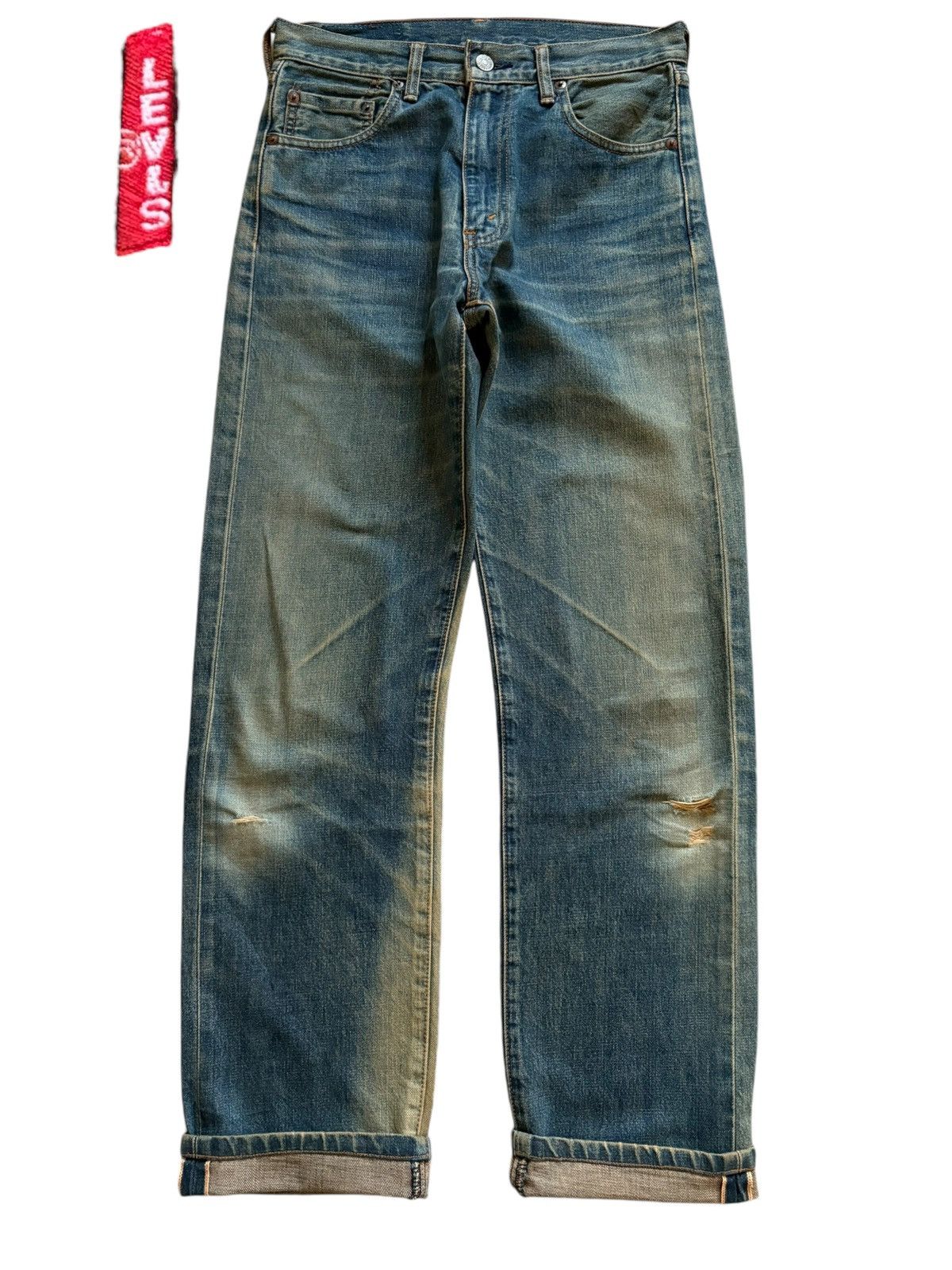 Levi's Vintage 80s Levis 502 Big E Mud Wash Japanese Selvedge Jeans Size US 30 / EU 46 - 1 Thumbnail