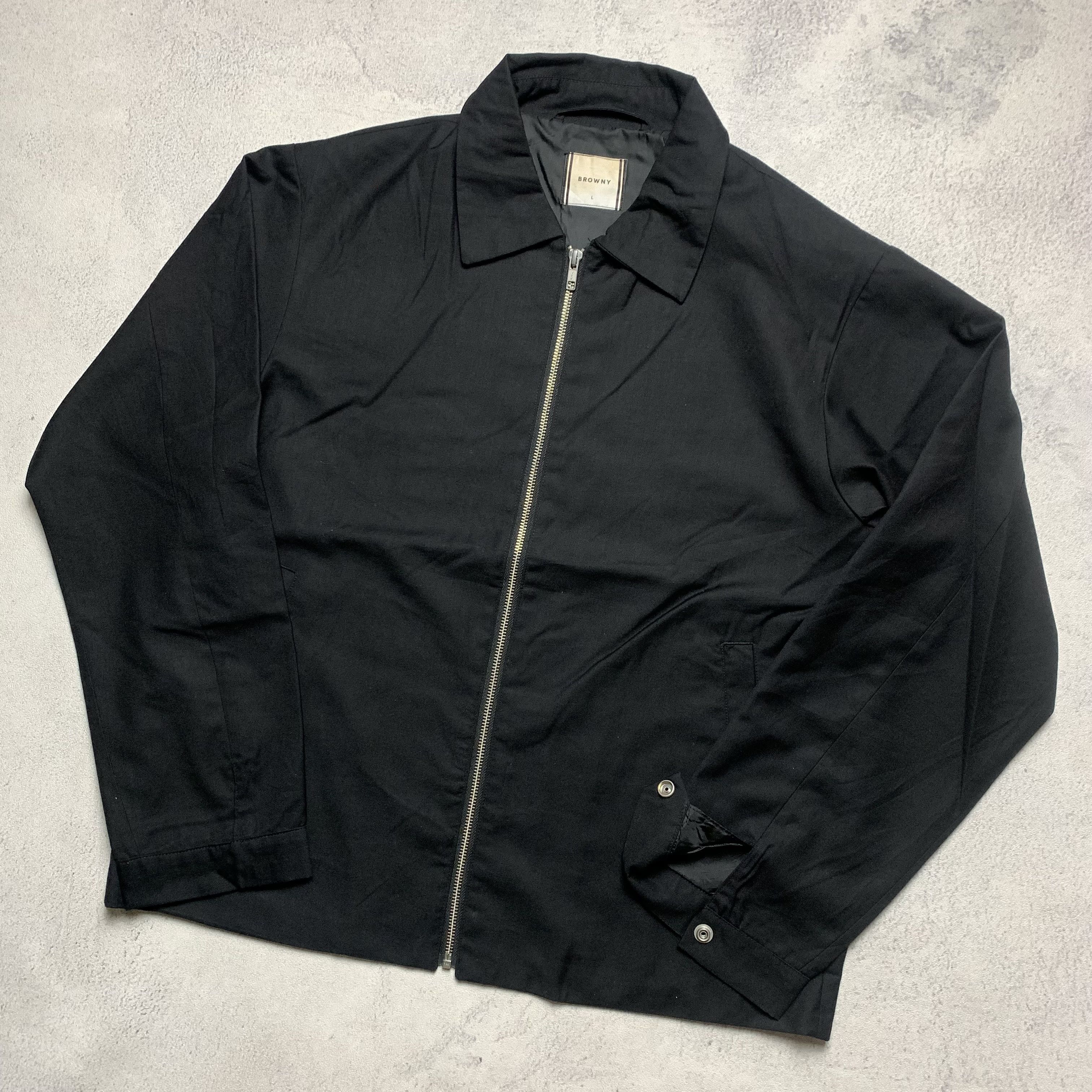 Japanese Brand Browny Black Casual Jacket Zip Up Size US L / EU 52-54 / 3 - 2 Thumbnail