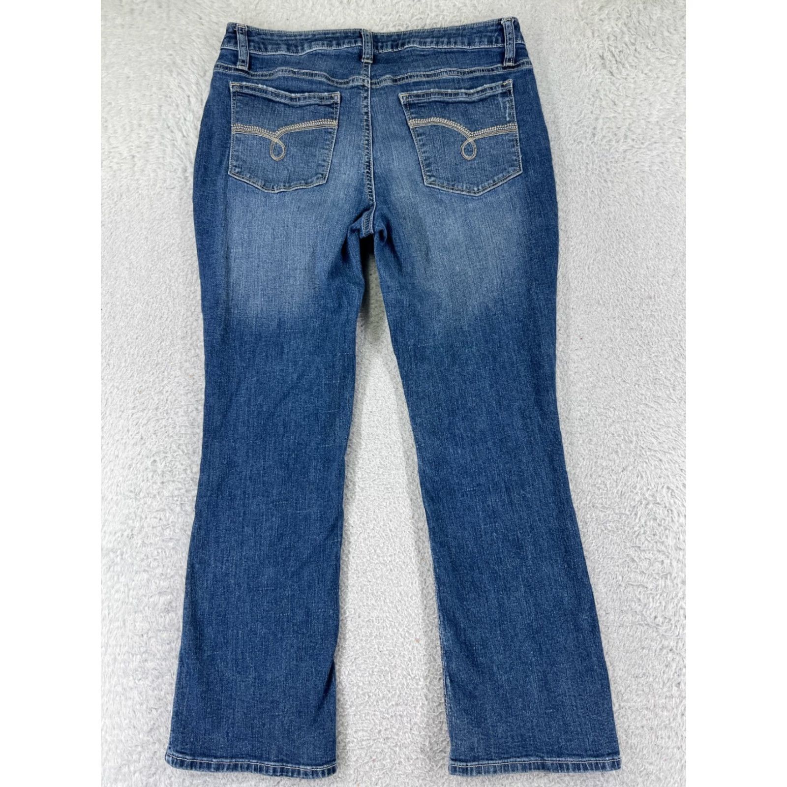 Lee Lee Jeans Women 28 Blue Denim Bootcut Riders 28x27 Mid Rise Cotton Blend Size 28" / US 6 / IT 42 - 2 Thumbnail