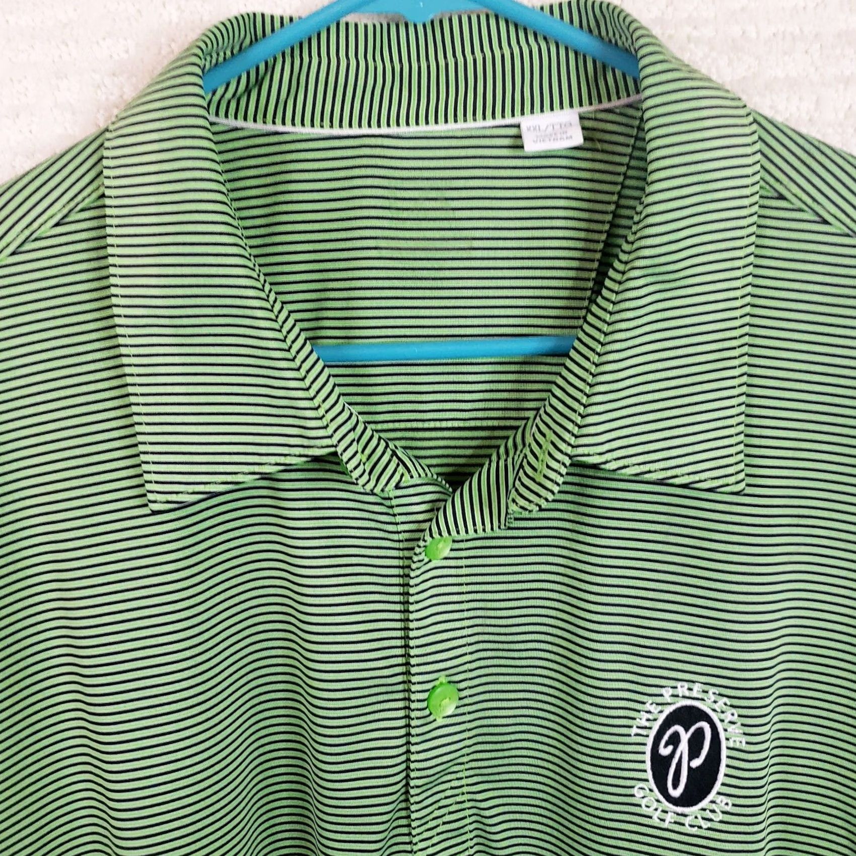 Cutter & Buck Cutter Buck Polo Shirt Men 2XL Green Striped Short Sleeve Collared Polo Shirt Golf Performance Casual Wear Blocked Logo Size US XXL / EU 58 / 5 - 4 Thumbnail