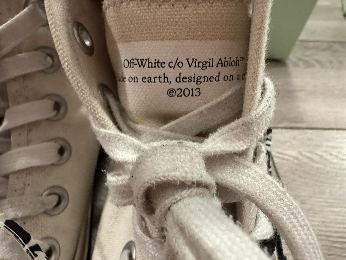 Off-White OFF-WHITE Mid Vulcanized Canvas Arrow Sneakers Size US 7 / IT 37 - 5 Thumbnail