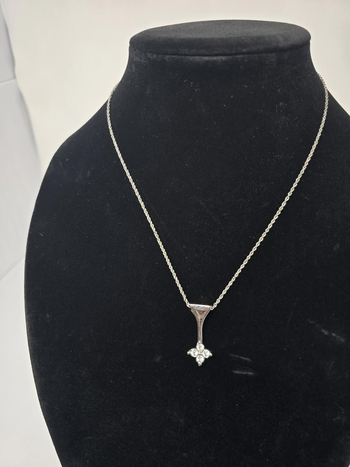 Other Vintage Danecraft Sterling Silver Necklace Chain w Modernist Size ONE SIZE - 1 Thumbnail
