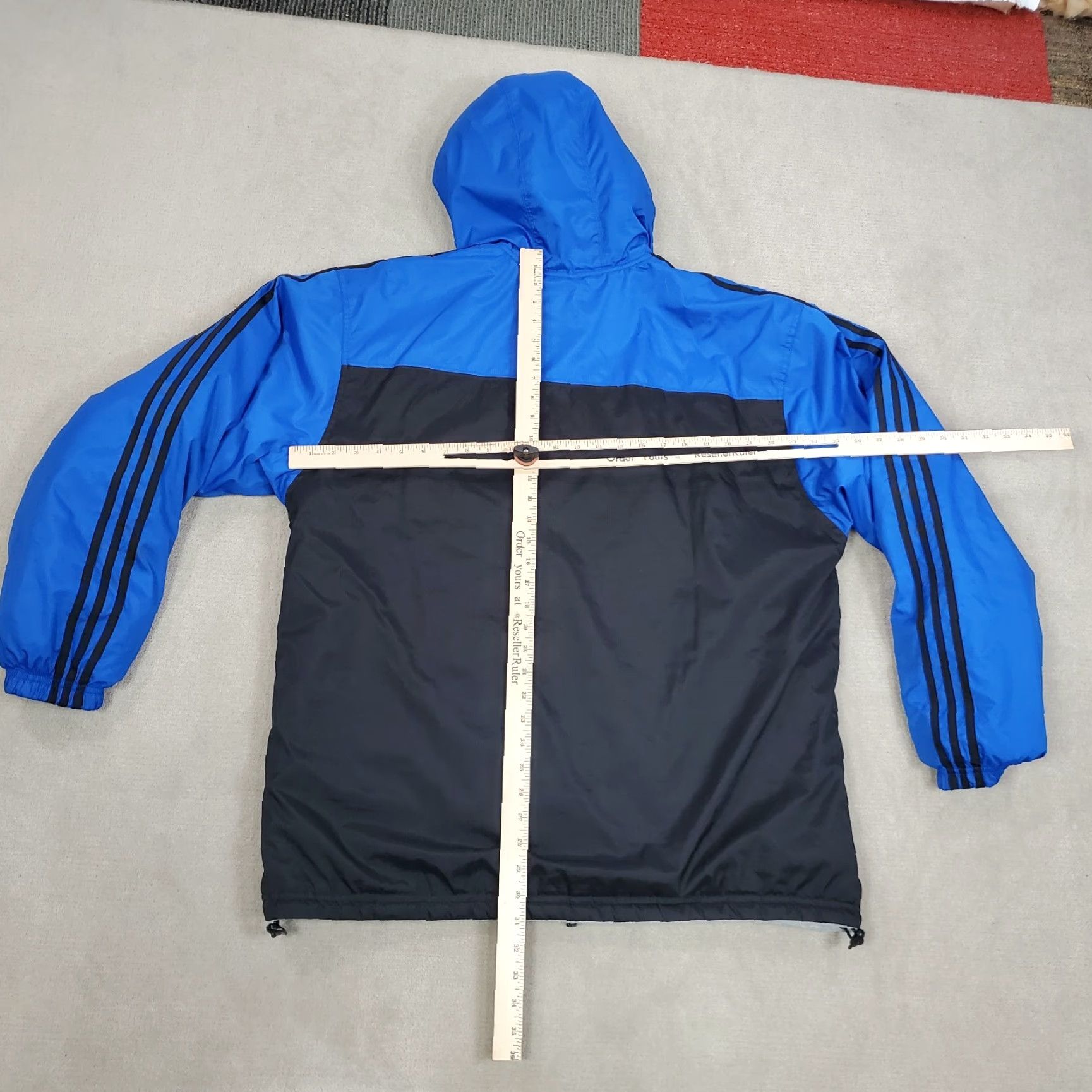 Adidas VINTAGE Adidas Jacket Mens L Black Blue Reversible Coat Sweatshirt 90s Y2K Size US L / EU 52-54 / 3 - 4 Thumbnail